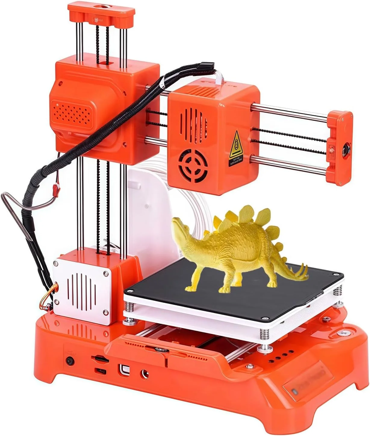 پرینتر سه بعدی مینی برای کودکان، پرینتر سه بعدی رومیزی مینی با 5 متر مواد مصرفی، اندازه چاپ 100X100X100 میلی متر، پرینتر بدون نیاز به تراز برای مبتدیان، کودکان، آموزش دانش آموزی (نارنجی)
