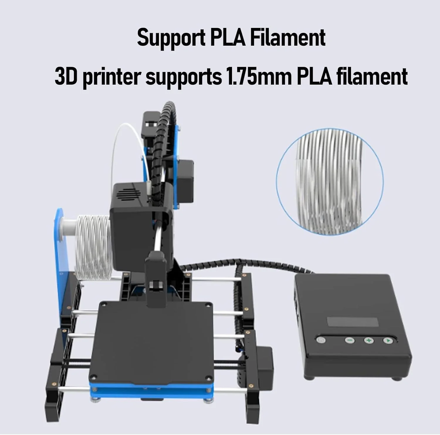 پرینتر سه بعدی، پرینتر سه بعدی کوچک برای کودکان و مبتدیان با فیلامنت PLA، دستگاه چاپ با سرعت بالا، با طراحی رومیزی جمع و جور مناسب برای علاقه مندان به DIY، اندازه چاپ 100x100x100 میلی متر