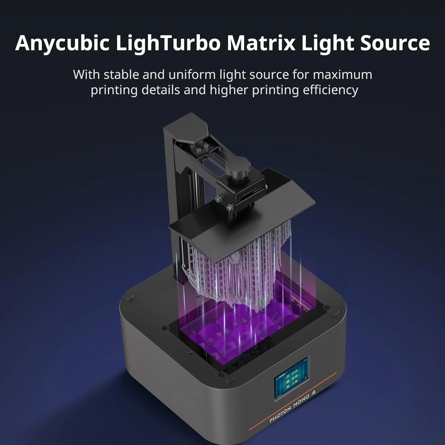 پرینتر سه بعدی رزینی ANYCUBIC 10K، پرینتر سه بعدی LCD فوتون مونو 4 با نمایشگر مونو 7 اینچی، ماتریس LighTurbo و پلتفرم چاپ ارتقا یافته، اندازه چاپ 6.04''x3.42''x6.49''