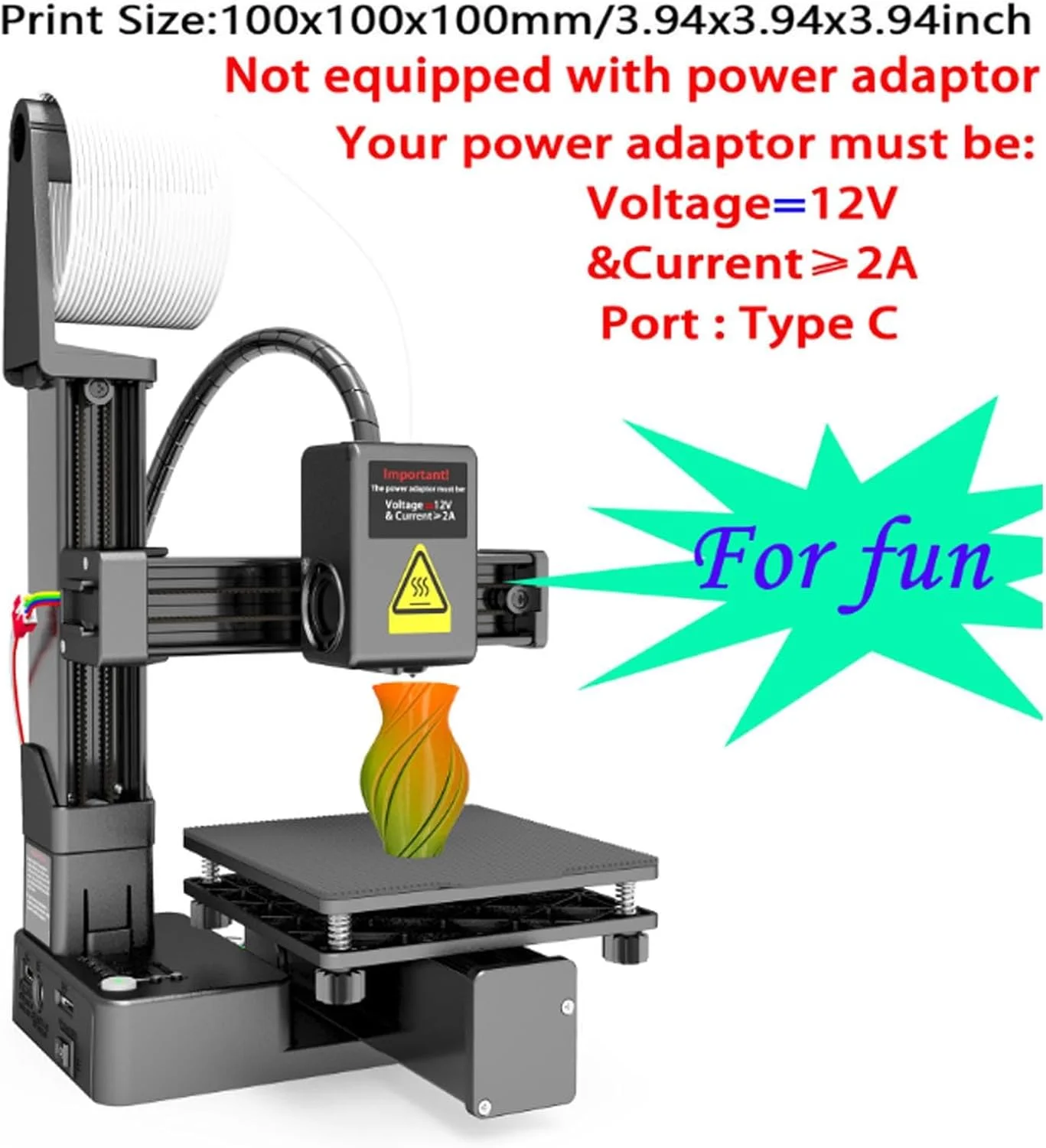 پرینتر سه بعدی رومیزی GOWENIC با طراحی جمع و جور، دستگاه چاپ سه بعدی با فیلامنت 1.75 میلی متری برای علاقه مندان به کاردستی (دوشاخه UK)