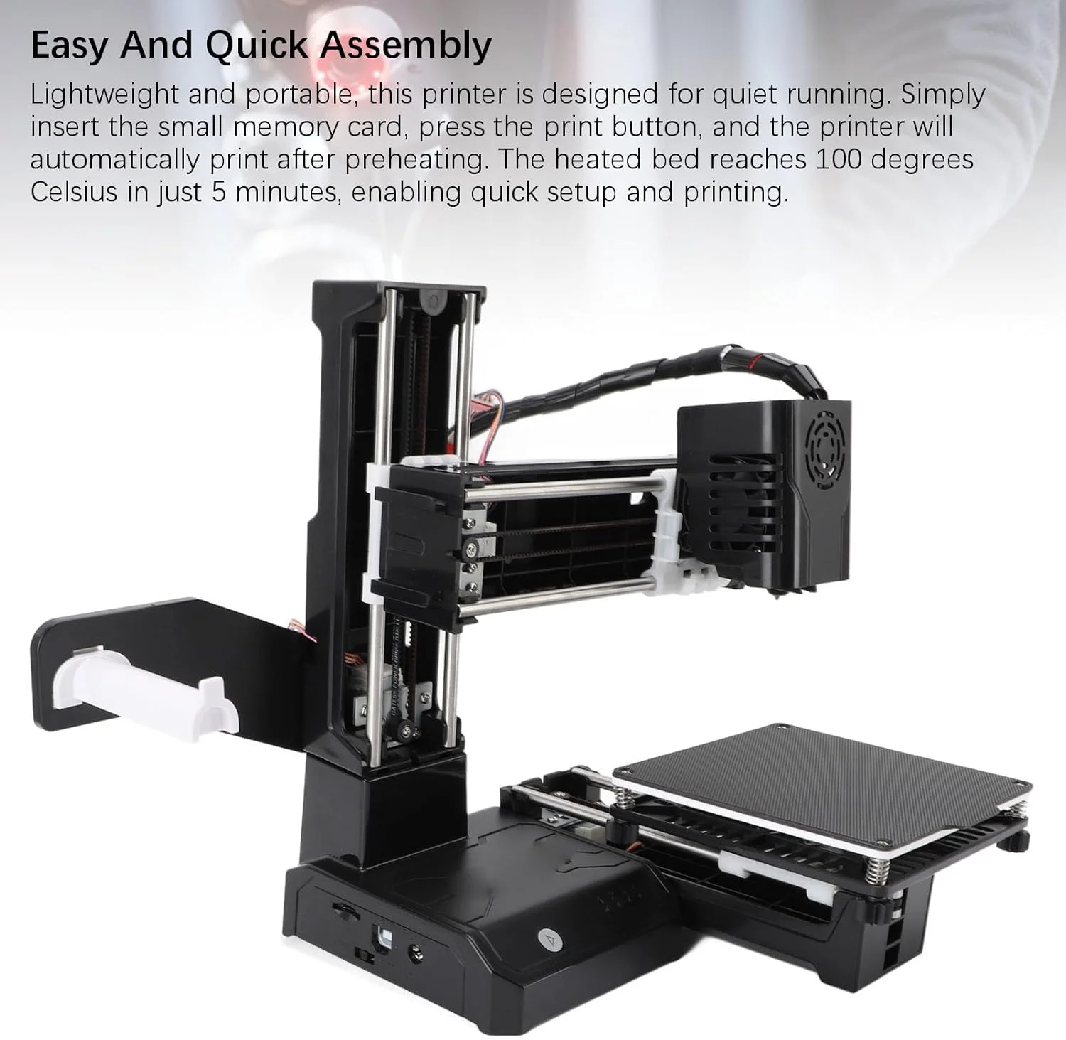 چاپگر سه بعدی Jiawu با کاربری آسان با راه اندازی سریع، اندازه چاپ 100X100XMm برای چاپ کامپیوتر (دوشاخه UK)