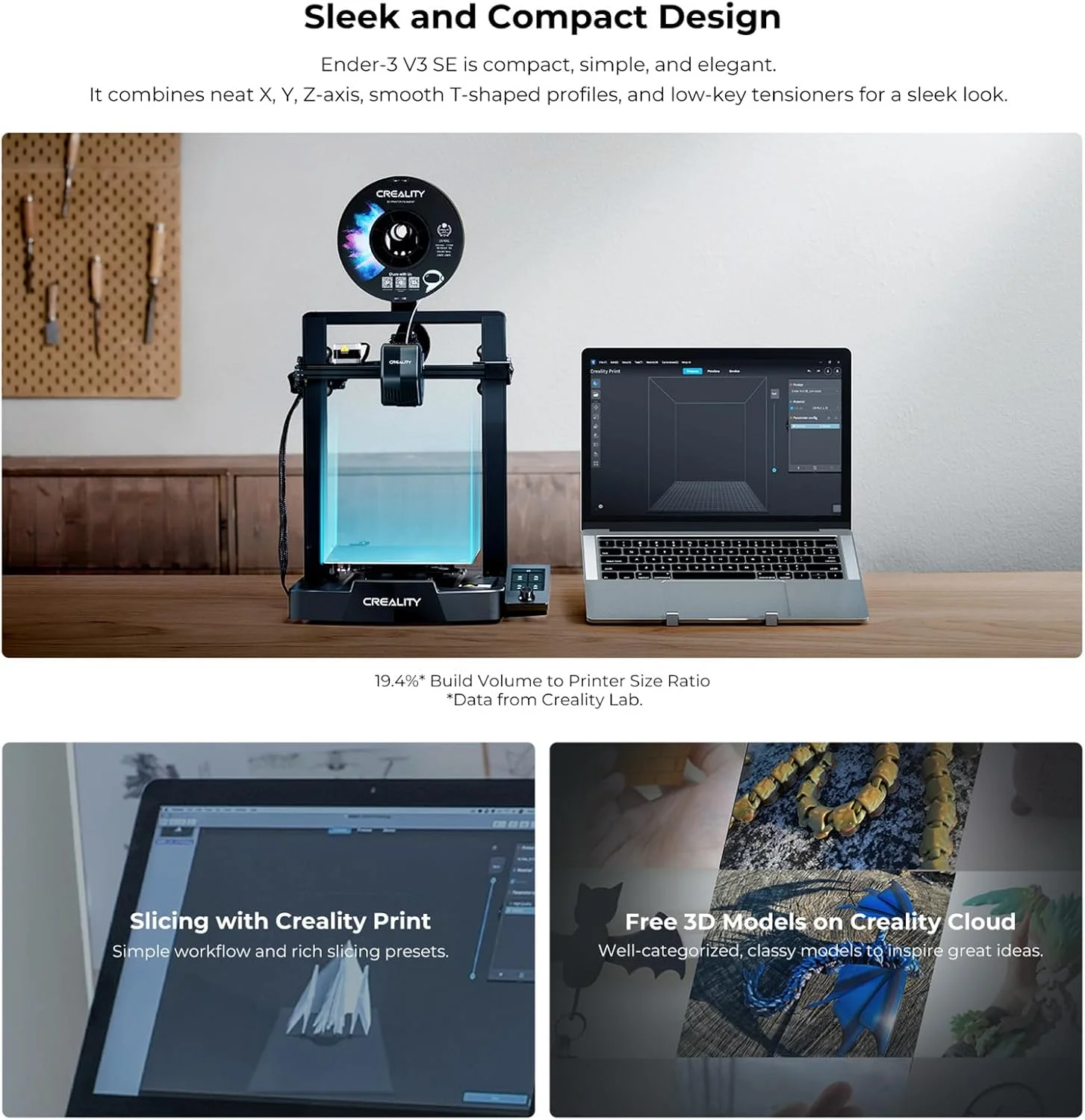 پرینتر سه بعدی Domary Ender-3 V3 SE با تراز خودکار CR Touch، ابعاد چاپ 220 * 220 * 250 میلی متر و اکسترودر مستقیم Sprite، محور Z دوتایی پایدار برای اطمینان از کیفیت چاپ بالا با صفحه نمایش رنگی 3.2 اینچی پرینتر سه بعدی Domary Ender-3 V3 SE با تراز خودکار CR Touch، ابعاد چاپ 220 * 220 * 250 میلی متر و اکسترودر مستقیم Sprite، محور Z دوتایی پایدار برای اطمینان از کیفیت چاپ بالا با صفحه نمایش رنگی 3.2 اینچی
