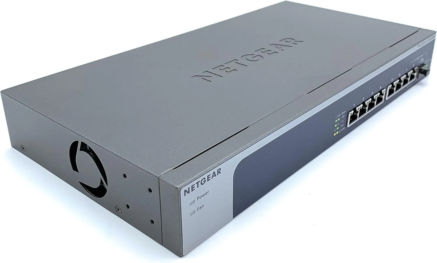 سوئیچ غیر مدیریتی 8 پورت 10 گیگابیتی اترنت NETGEAR XS508M با 1 پورت SFP برای استفاده رومیزی/رک مونت سوئیچ غیر مدیریتی 8 پورت 10 گیگابیتی اترنت NETGEAR XS508M با 1 پورت SFP برای استفاده رومیزی/رک مونت