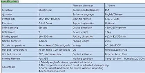 دستگاه پرینتر سه بعدی رومیزی Aurora با دقت بالا، بدنه فلزی با صفحه نمایش LED، پشتیبانی از چاپ PLA SD، کاربری آسان