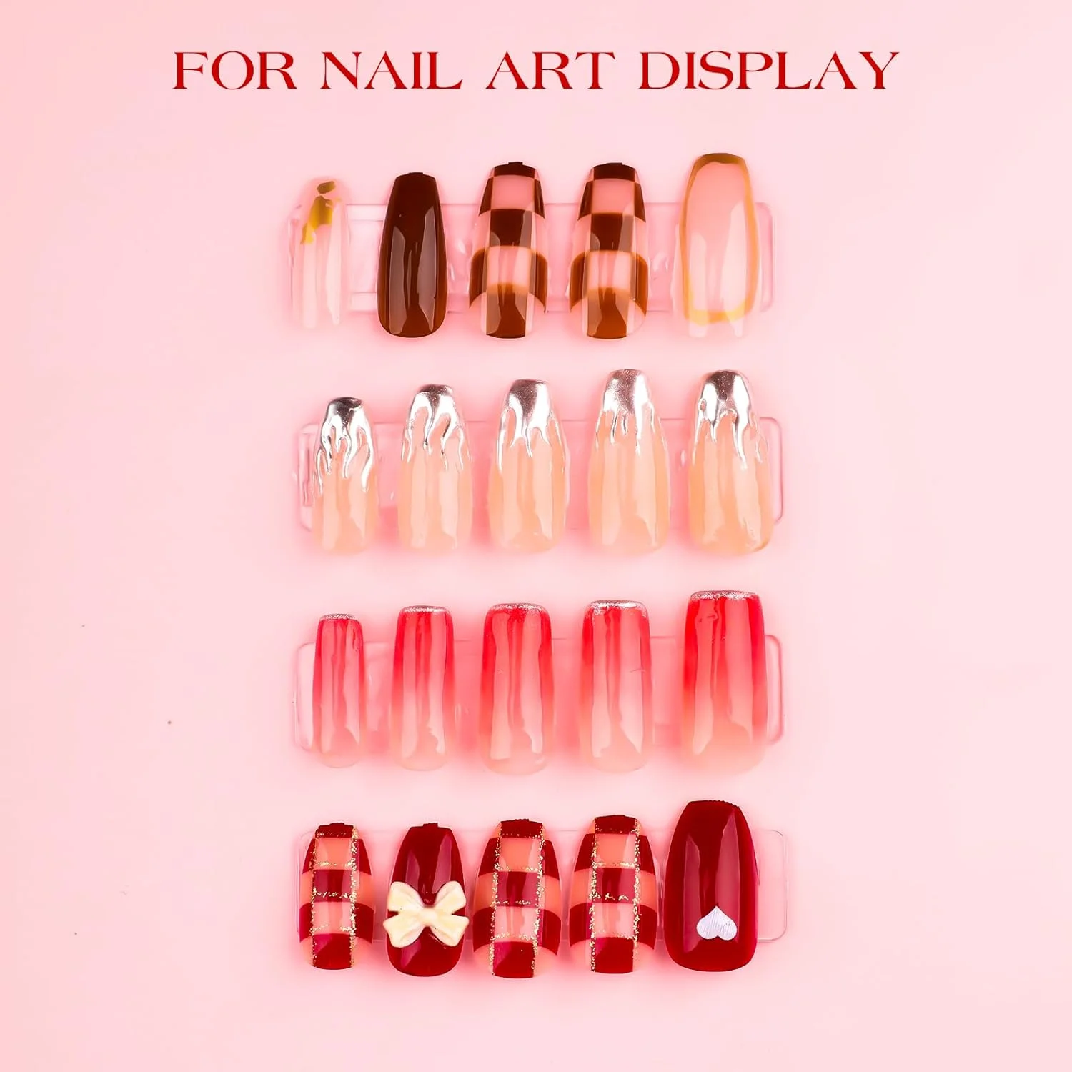 100 عدد پایه نگهدارنده ناخن شفاف با نوار دو طرفه 3 متری، جعبه بسته بندی ناخن برای ناخن های مصنوعی اکریلیک و طراحی ناخن، با نوار چسب جداشدنی برای سالن ناخن 100 عدد پایه نگهدارنده ناخن شفاف با نوار دو طرفه 3 متری، جعبه بسته بندی ناخن برای ناخن های مصنوعی اکریلیک و طراحی ناخن، با نوار چسب جداشدنی برای سالن ناخن