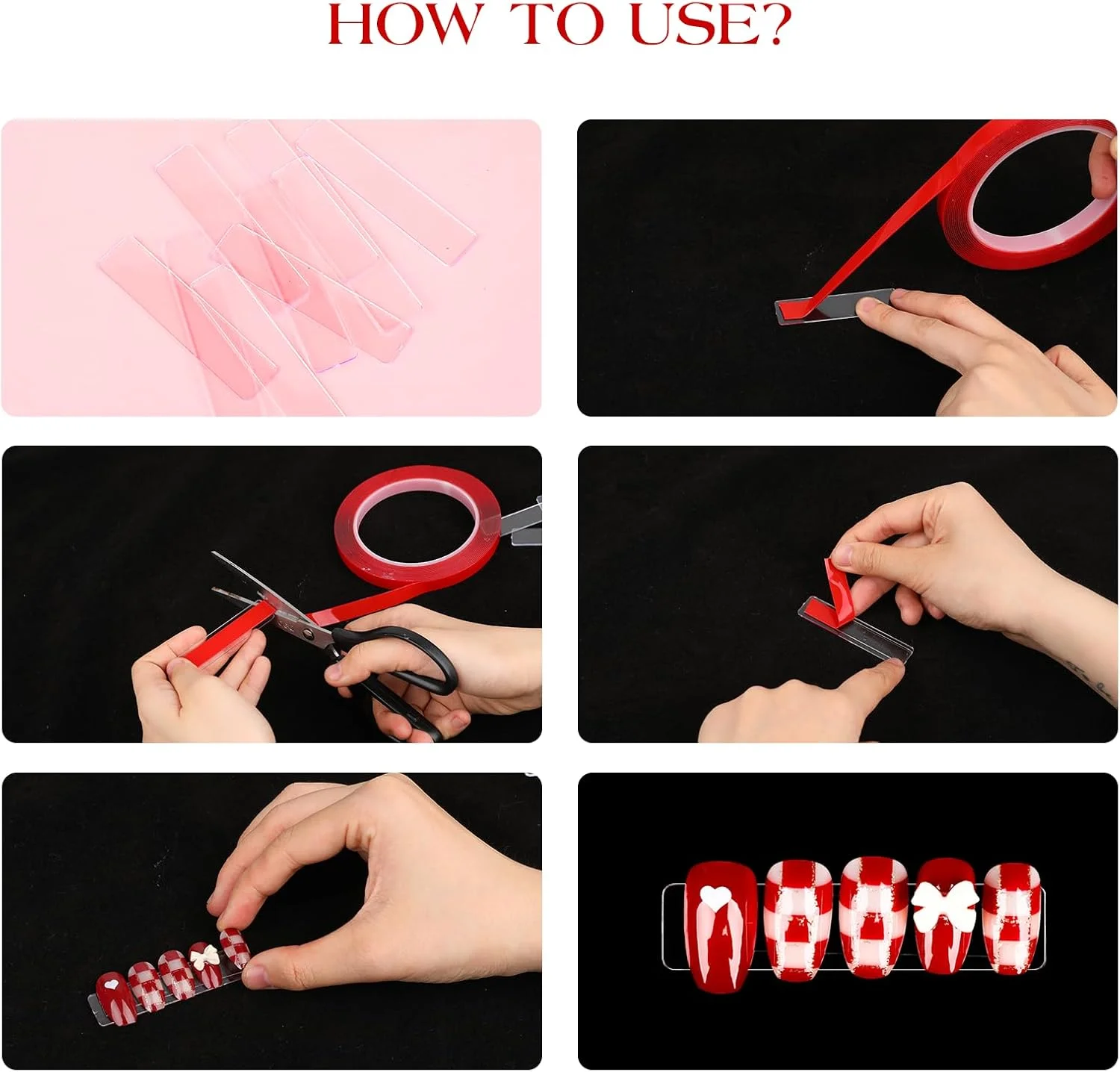 100 عدد پایه نگهدارنده ناخن شفاف با نوار دو طرفه 3 متری، جعبه بسته بندی ناخن برای ناخن های مصنوعی اکریلیک و طراحی ناخن، با نوار چسب جداشدنی برای سالن ناخن 100 عدد پایه نگهدارنده ناخن شفاف با نوار دو طرفه 3 متری، جعبه بسته بندی ناخن برای ناخن های مصنوعی اکریلیک و طراحی ناخن، با نوار چسب جداشدنی برای سالن ناخن