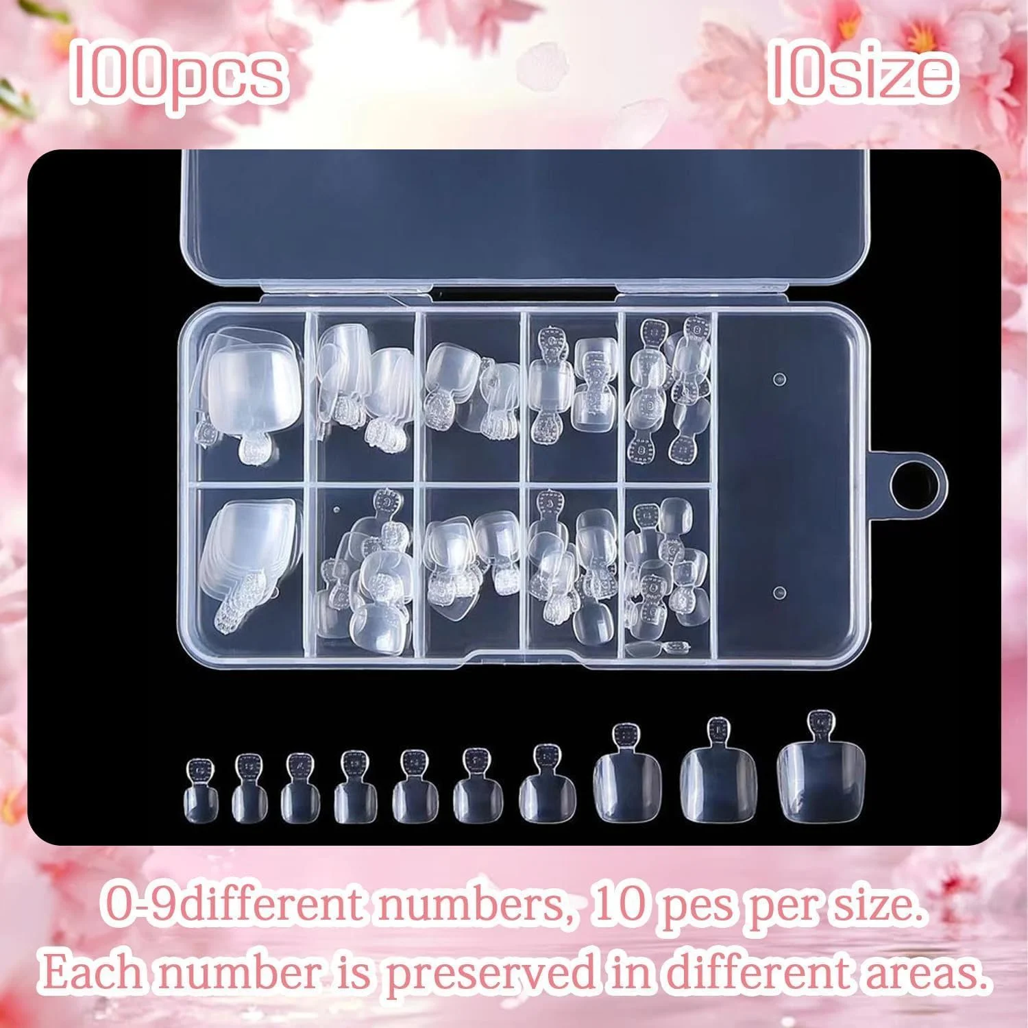 100 عدد ناخن مصنوعی پا، ناخن های مصنوعی، مجموعه ناخن های بلند شفاف پوشش کامل، نوارهای نوک ناخن هنری، کیت اکستنشن ناخن های پا، نوک های کوتاه فرانسوی، اکستنشن های مربعی چسبی برای زنان 100 عدد ناخن مصنوعی پا، ناخن های مصنوعی، مجموعه ناخن های بلند شفاف پوشش کامل، نوارهای نوک ناخن هنری، کیت اکستنشن ناخن های پا، نوک های کوتاه فرانسوی، اکستنشن های مربعی چسبی برای زنان