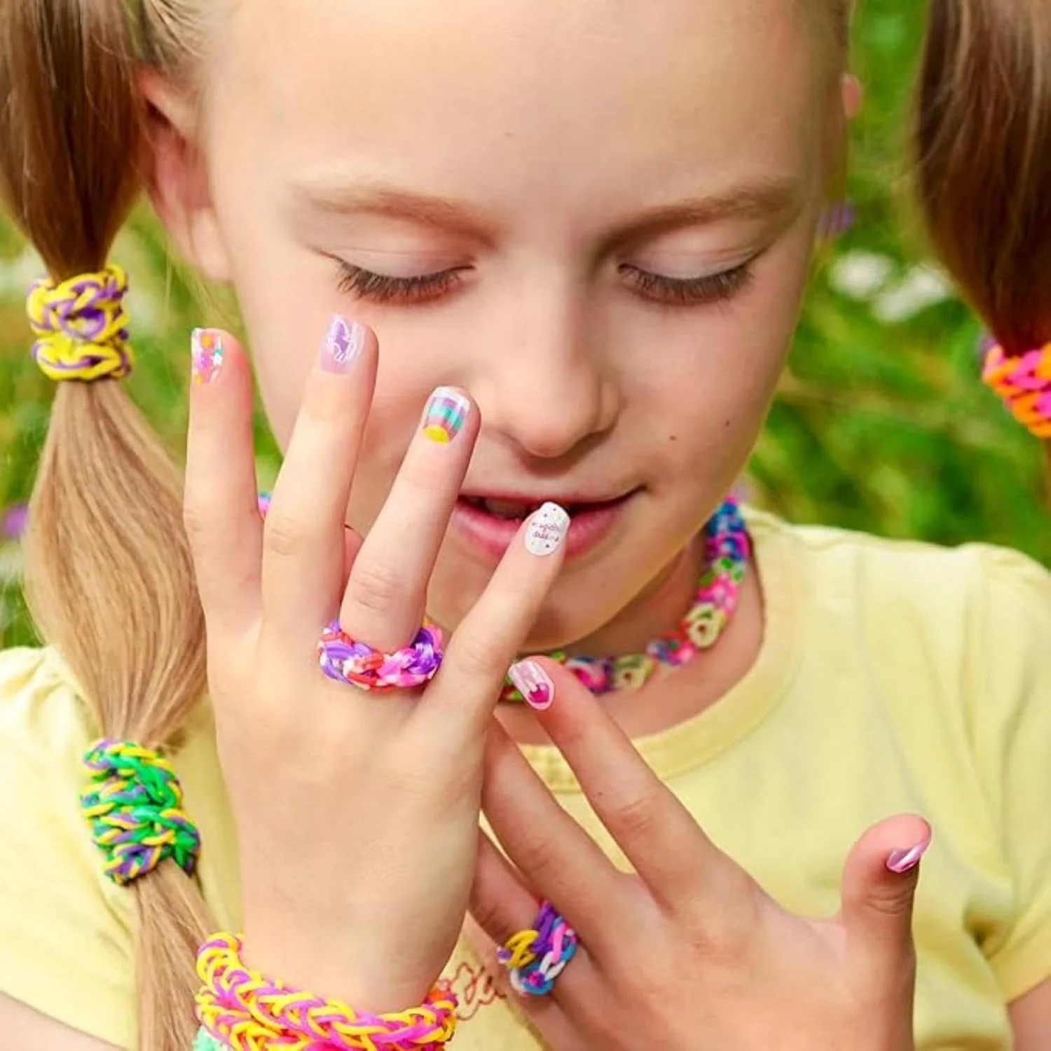 96 عدد ناخن مصنوعی بچگانه یلاجوی، ناخن های کارتونی کوتاه با پوشش کامل، برچسب های ناخن چسب دار برای دختران، تزئینات هنری ناخن کودکان 96 عدد ناخن مصنوعی بچگانه یلاجوی، ناخن های کارتونی کوتاه با پوشش کامل، برچسب های ناخن چسب دار برای دختران، تزئینات هنری ناخن کودکان