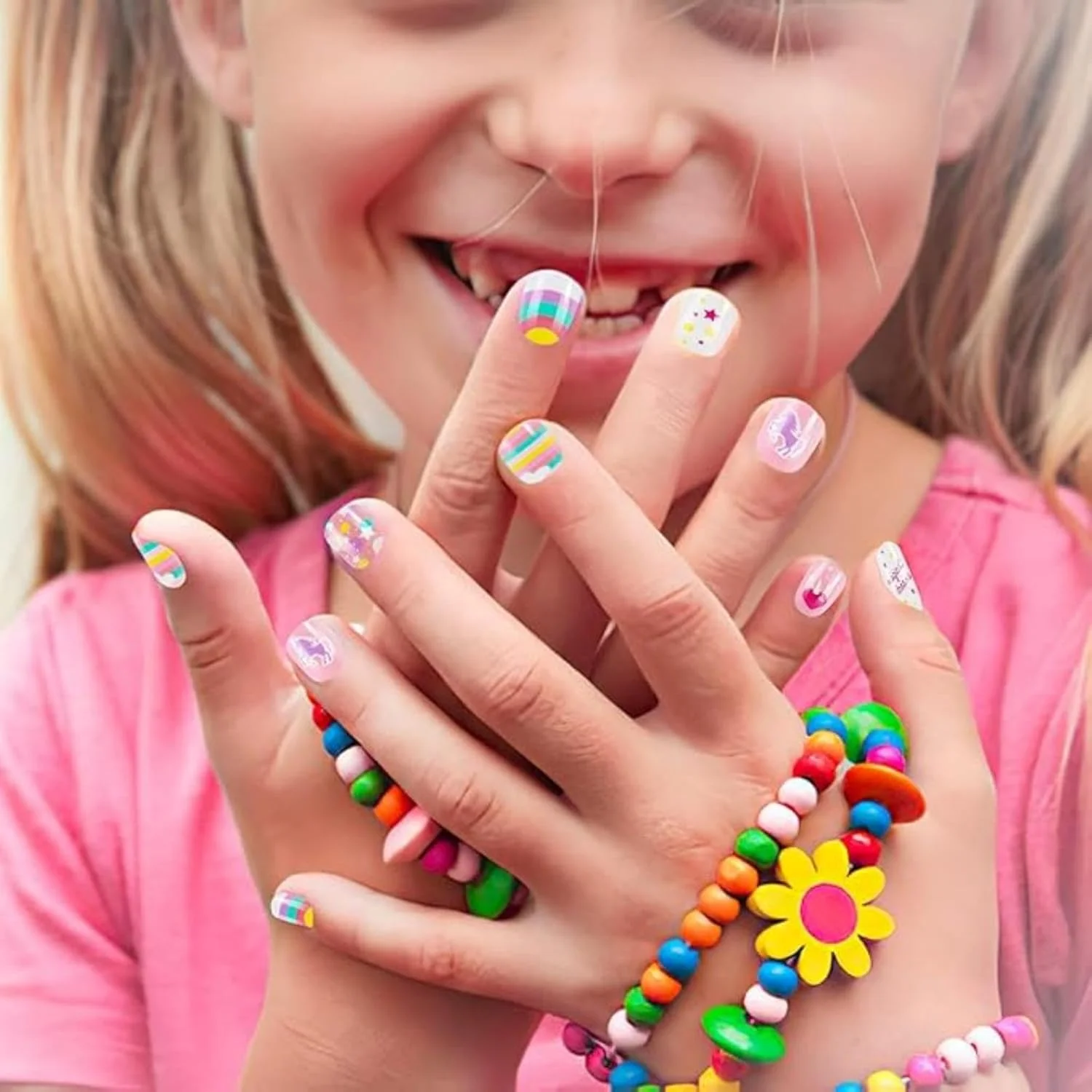 96 عدد ناخن مصنوعی بچگانه یلاجوی، ناخن های کارتونی کوتاه با پوشش کامل، برچسب های ناخن چسب دار برای دختران، تزئینات هنری ناخن کودکان 96 عدد ناخن مصنوعی بچگانه یلاجوی، ناخن های کارتونی کوتاه با پوشش کامل، برچسب های ناخن چسب دار برای دختران، تزئینات هنری ناخن کودکان