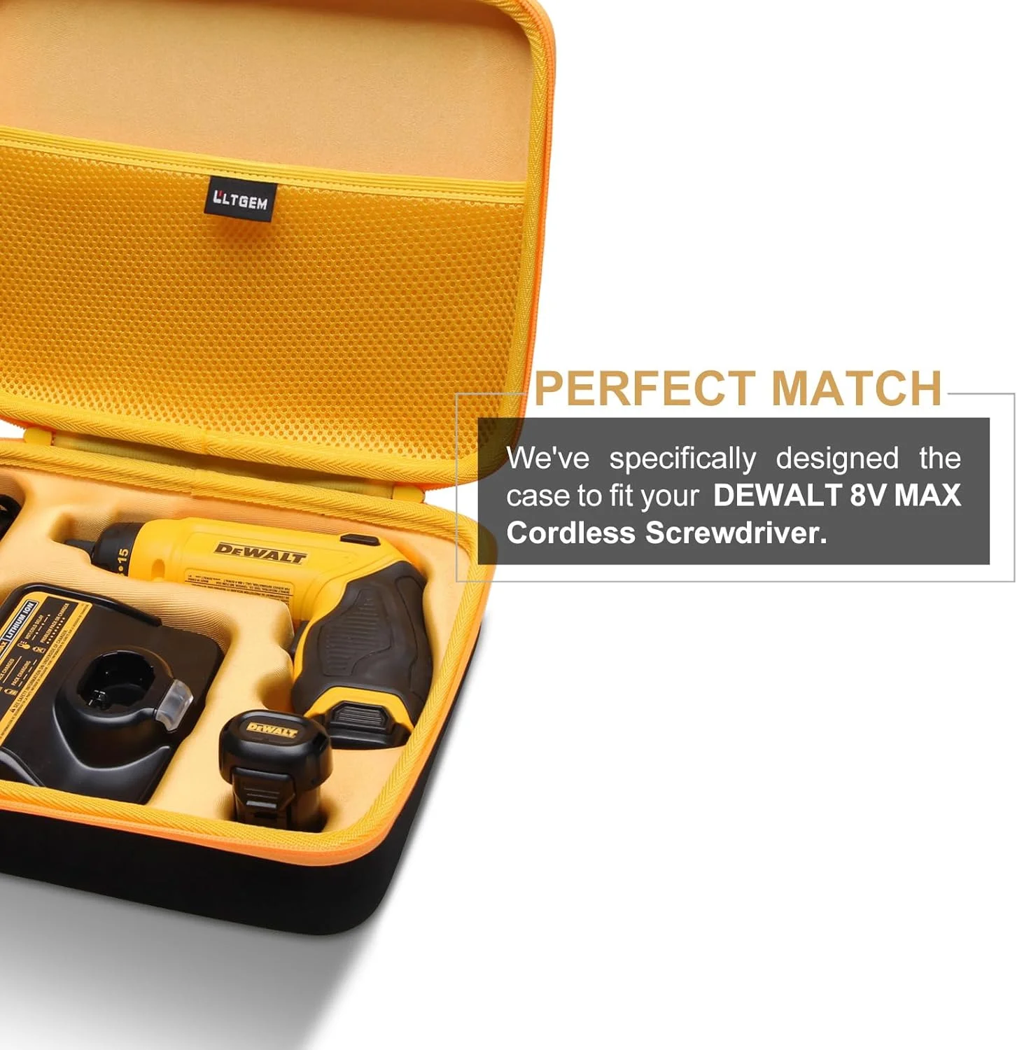 کیف سخت EVA مدل LTGEM برای کیت پیچ گوشتی شارژی 8 ولت DEWALT مدل DCF680N2، ژیروسکوپی، 2 باتری، برقی - کیف محافظ حمل و نگهداری مسافرتی کیف سخت EVA مدل LTGEM برای کیت پیچ گوشتی شارژی 8 ولت DEWALT مدل DCF680N2، ژیروسکوپی، 2 باتری، برقی - کیف محافظ حمل و نگهداری مسافرتی