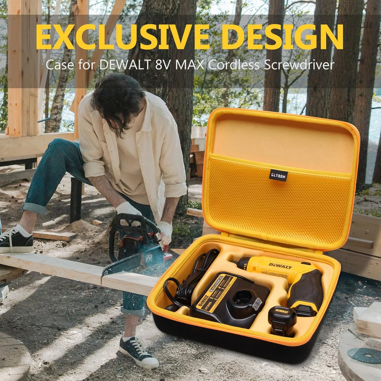 کیف سخت EVA مدل LTGEM برای کیت پیچ گوشتی شارژی 8 ولت DEWALT مدل DCF680N2، ژیروسکوپی، 2 باتری، برقی - کیف محافظ حمل و نگهداری مسافرتی کیف سخت EVA مدل LTGEM برای کیت پیچ گوشتی شارژی 8 ولت DEWALT مدل DCF680N2، ژیروسکوپی، 2 باتری، برقی - کیف محافظ حمل و نگهداری مسافرتی