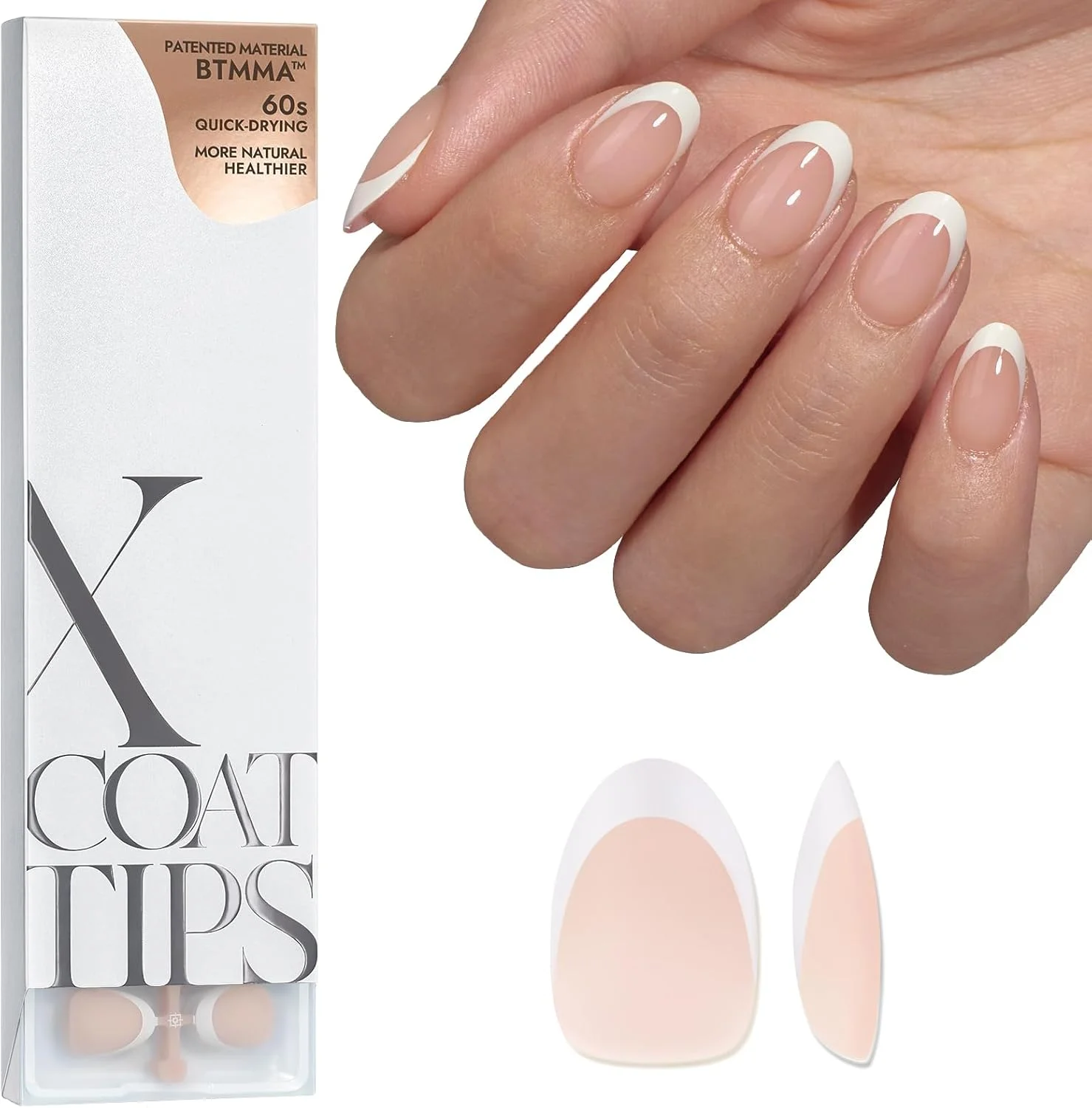 BTArtboxnails تیپ ناخن ژلی نرم - تیپ ناخن بادامی خیلی کوتاه فرنچ، کیت تیپ ناخن ژلی XCOATTIPS رنگ پوست، لوازم ناخن مصنوعی، چسب ناخن، تیپ های اکستنشن BTArtboxnails تیپ ناخن ژلی نرم - تیپ ناخن بادامی خیلی کوتاه فرنچ، کیت تیپ ناخن ژلی XCOATTIPS رنگ پوست، لوازم ناخن مصنوعی، چسب ناخن، تیپ های اکستنشن