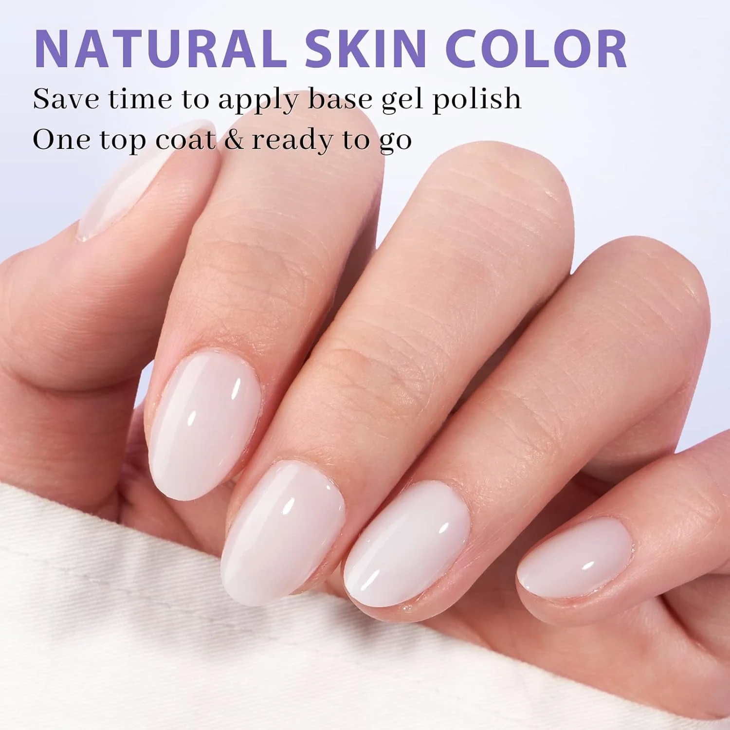 تیپ ناخن ژلی بادامی کوتاه XS BTArtboxnails - تیپ ناخن ژلی نرم از پیش رنگ شده شیری سفید، ناخن های پرسی شیری سفید، پرایمر نوک از پیش اعمال شده XCOATTIPS طبیعی