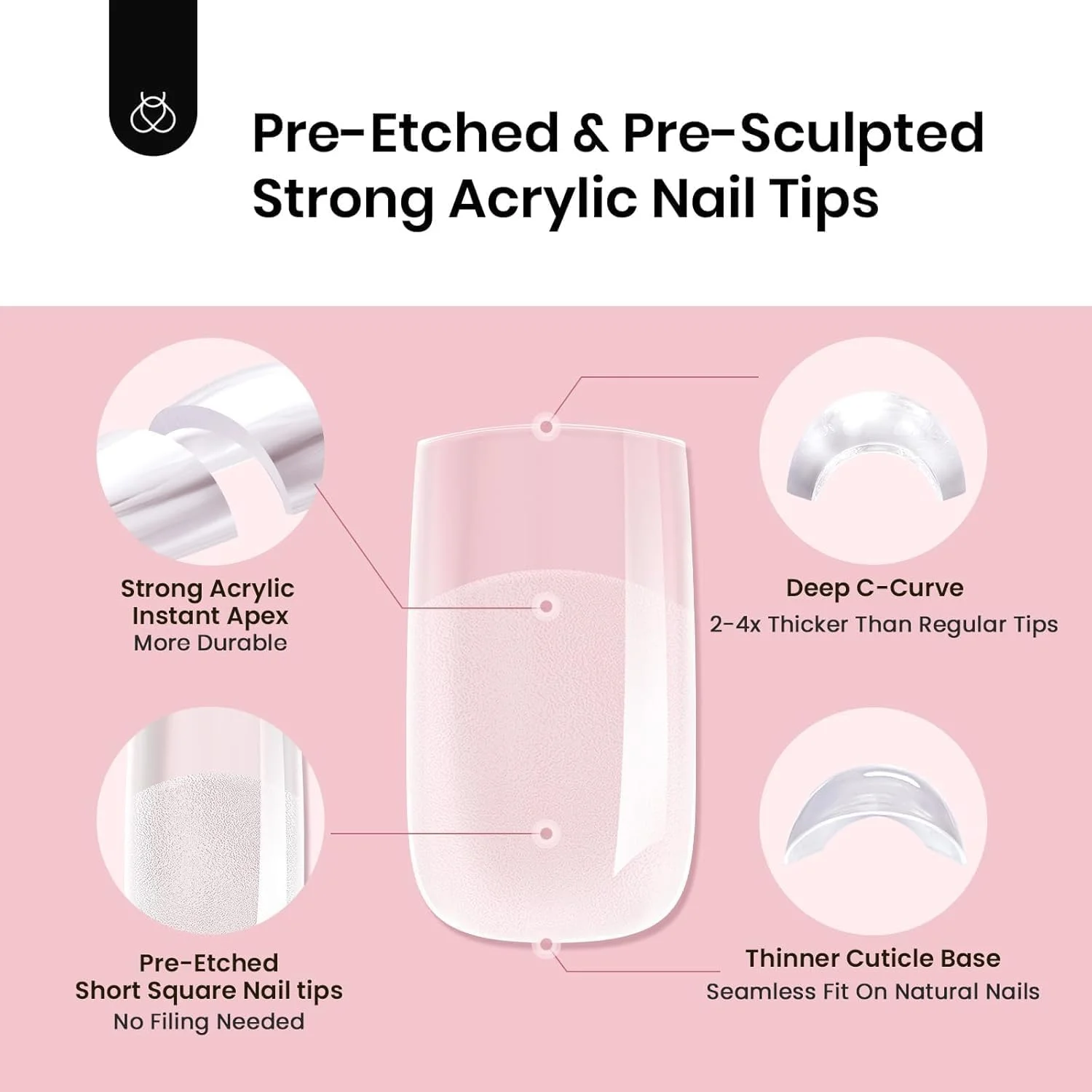 تیپ های ناخن فوری Beetles Tipex، ناخن های اکریلیک ضخیم تر از قبل ساخته شده و از قبل حکاکی شده مربعی کوتاه، ناخن های مصنوعی قوی با پوشش کامل، 192 عدد در 16 سایز تیپ های ناخن فوری Beetles Tipex، ناخن های اکریلیک ضخیم تر از قبل ساخته شده و از قبل حکاکی شده مربعی کوتاه، ناخن های مصنوعی قوی با پوشش کامل، 192 عدد در 16 سایز