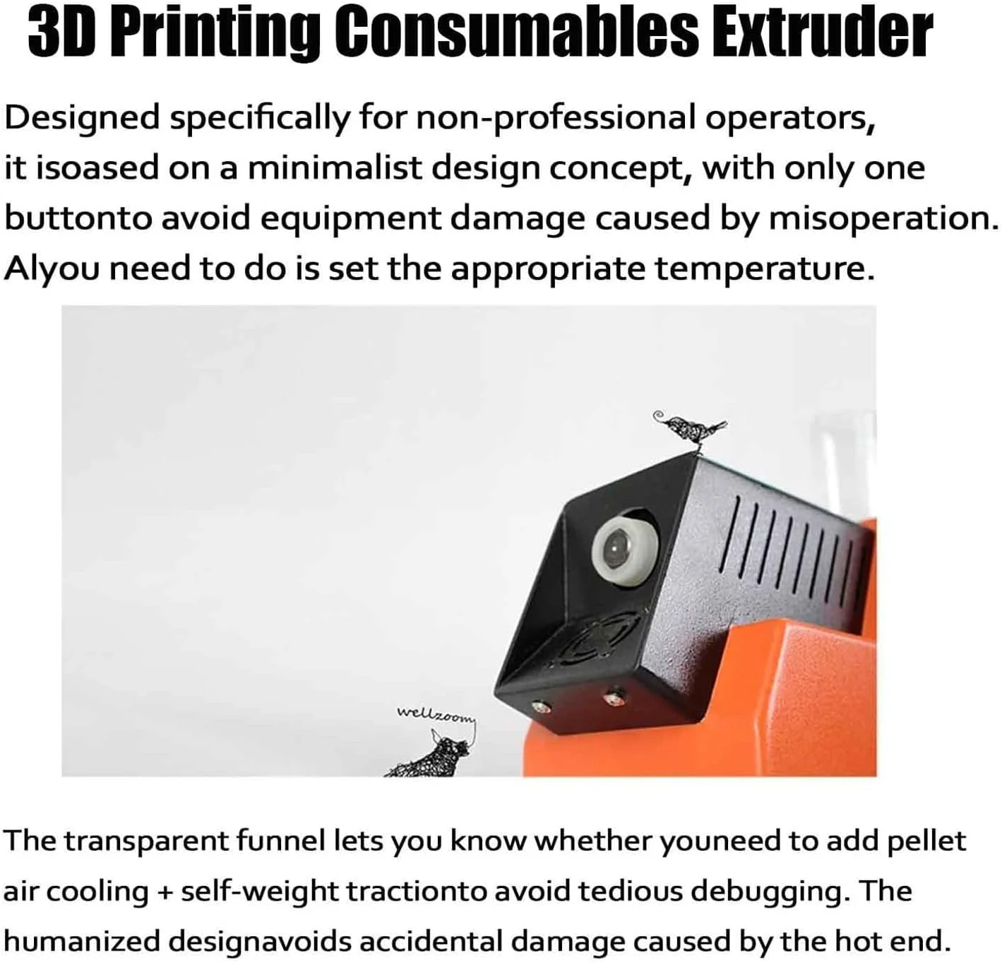 دستگاه اکسترودر فیلامنت پرینتر سه بعدی، دستگاه های سیم پیچی 300mm/min~650mm/min، دستگاه بازیافت فیلامنت ارتقا یافته با لوازم جانبی، برای PLA، ABS، PVA، HIPS، استات، پلاستیک چوب (دستگاه سیم پیچی فیبر)