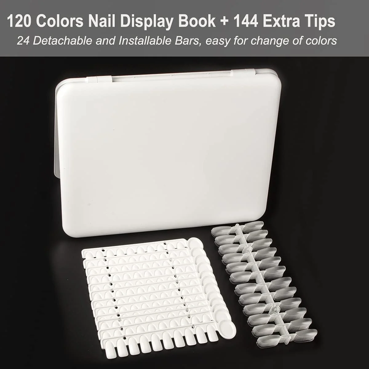 نمودار رنگ حرفه ای 120 رنگ لاک ناخن و 144 عدد ناخن مصنوعی. کتاب کارت نمایش لاک ژل ناخن سفید، دفترچه نمایش طراحی ناخن سالن آرایش ناخن، نمونه رنگ لاک ناخن، صفحه طراحی کارت تمرین ناخن نمودار رنگ حرفه ای 120 رنگ لاک ناخن و 144 عدد ناخن مصنوعی. کتاب کارت نمایش لاک ژل ناخن سفید، دفترچه نمایش طراحی ناخن سالن آرایش ناخن، نمونه رنگ لاک ناخن، صفحه طراحی کارت تمرین ناخن
