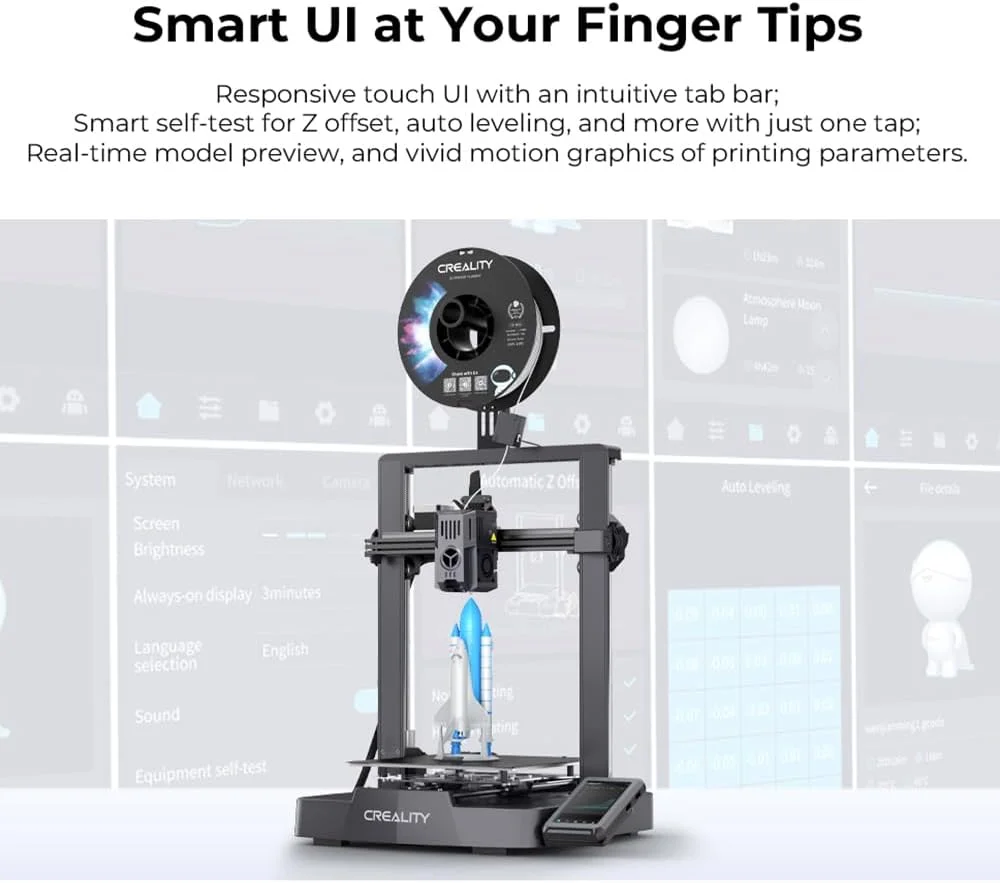 پرینتر سه بعدی Irovami Creality Ender-3 V3 KE، چاپ با سرعت بالا، هاتاند با دمای بالا، تراز خودکار، دستگاه پرینت سه بعدی FDM با اکسترودر مستقیم Sprite با صفحه اصلی سایلنت، اندازه چاپ 220x220x240 میلیمتر پرینتر سه بعدی Irovami Creality Ender-3 V3 KE، چاپ با سرعت بالا، هاتاند با دمای بالا، تراز خودکار، دستگاه پرینت سه بعدی FDM با اکسترودر مستقیم Sprite با صفحه اصلی سایلنت، اندازه چاپ 220x220x240 میلیمتر