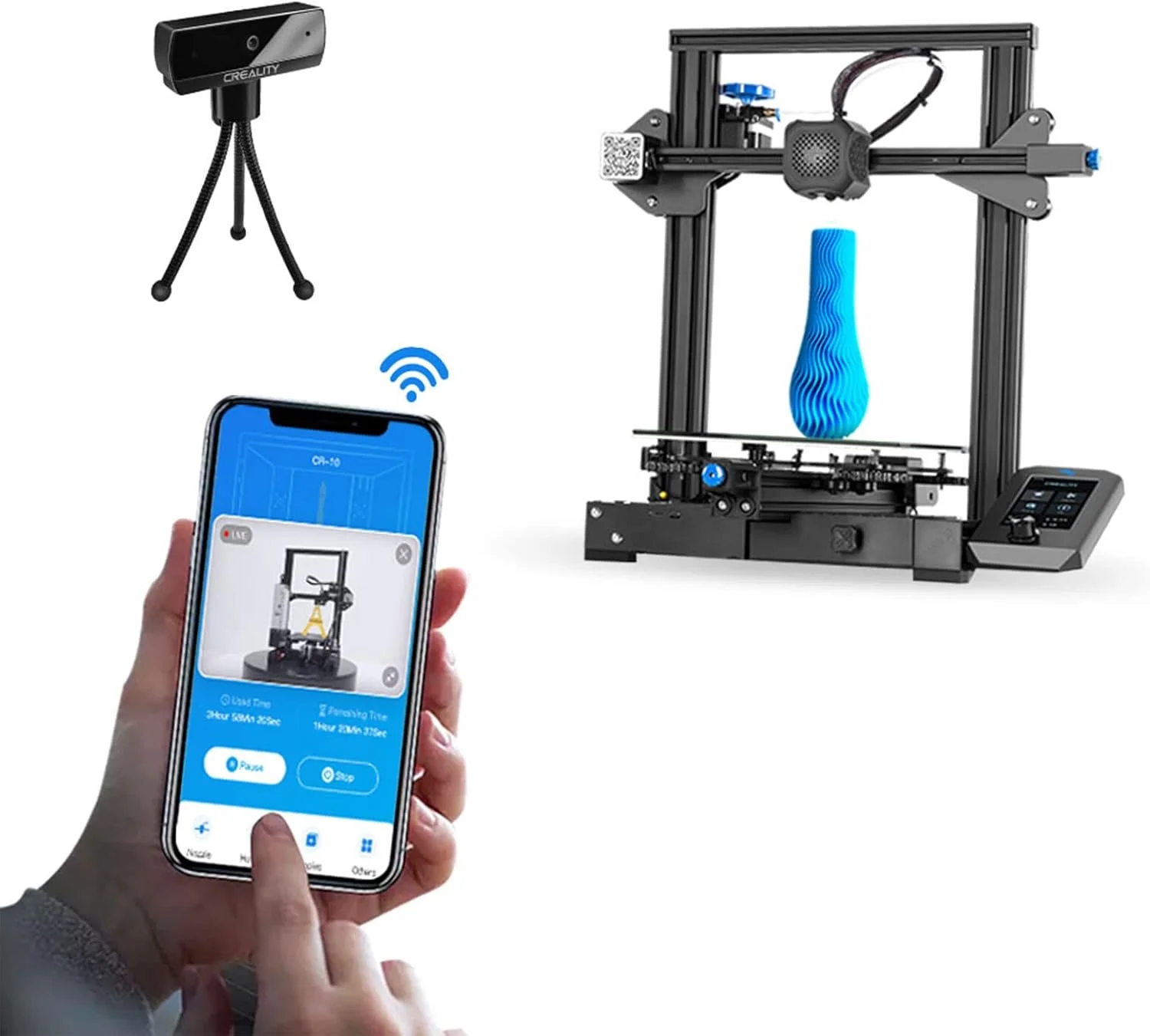 باکس هوشمند وای فای پرینتر سه بعدی Irovami با دوربین HD 1080P، کنترل از راه دور، دستیار هوشمند برای پرینترهای سه بعدی، برش ابری، چاپ ابری، زمان واقعی با برنامه سازگار با اکثر باکس هوشمند وای فای پرینتر سه بعدی Irovami با دوربین HD 1080P، کنترل از راه دور، دستیار هوشمند برای پرینترهای سه بعدی، برش ابری، چاپ ابری، زمان واقعی با برنامه سازگار با اکثر