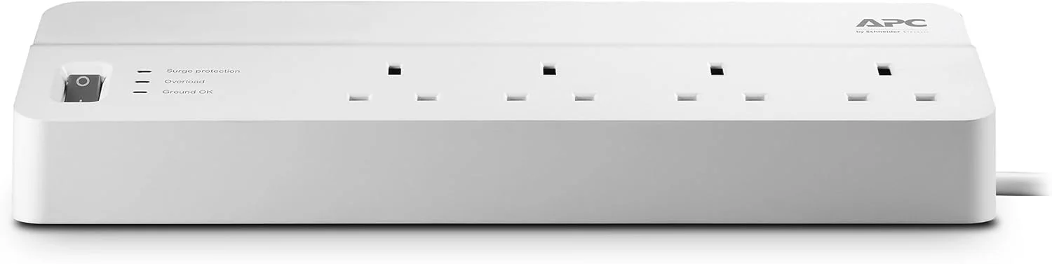 محافظ برق 8 خروجی APC مدل PM8-UK با پوشش خسارت تجهیزات تا سقف 50.000 یورو محافظ برق 8 خروجی APC مدل PM8-UK با پوشش خسارت تجهیزات تا سقف 50.000 یورو