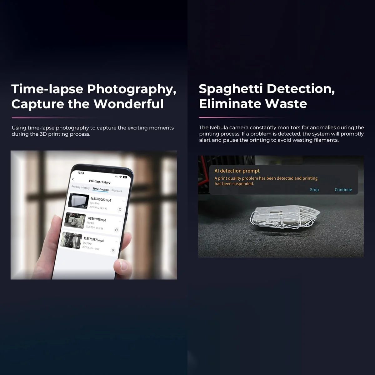 دوربین پرینتر سه بعدی برای Creality Sonic Pad/Nebula Pad/Ender-3 V3 KE/CR-X، نظارت بلادرنگ، فیلمبرداری تایم لپس، تشخیص رشته های معلق، فوکوس دستی دوربین پرینتر سه بعدی برای Creality Sonic Pad/Nebula Pad/Ender-3 V3 KE/CR-X، نظارت بلادرنگ، فیلمبرداری تایم لپس، تشخیص رشته های معلق، فوکوس دستی