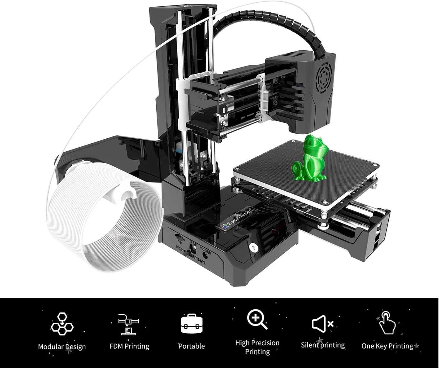 پرینتر سه بعدی VoOqo، دستگاه چاپ رومیزی کوچک با کارت TF، سکوی جداشدنی چاپ تک کلیدی، گرمایش یکنواخت، اندازه چاپ 100X100X100 میلی متر، برای مبتدیان، کودکان، آموزش دانشجویی - مشکی پرینتر سه بعدی VoOqo، دستگاه چاپ رومیزی کوچک با کارت TF، سکوی جداشدنی چاپ تک کلیدی، گرمایش یکنواخت، اندازه چاپ 100X100X100 میلی متر، برای مبتدیان، کودکان، آموزش دانشجویی - مشکی