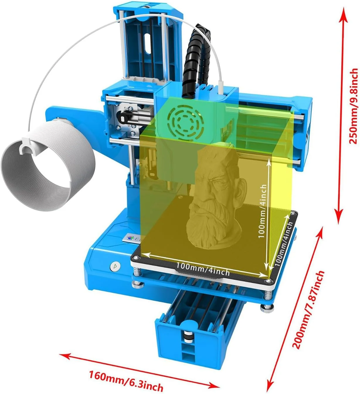 پرینتر سه بعدی VoOqo، پرینتر سه بعدی جمع و جور برای مبتدیان با کارت TF، پلتفرم قابل جابجایی، چاپ با یک کلید، گرمایش یکنواخت، اندازه چاپ 100X100X100mm، مناسب برای خانه و کودکان - آبی پرینتر سه بعدی VoOqo، پرینتر سه بعدی جمع و جور برای مبتدیان با کارت TF، پلتفرم قابل جابجایی، چاپ با یک کلید، گرمایش یکنواخت، اندازه چاپ 100X100X100mm، مناسب برای خانه و کودکان - آبی