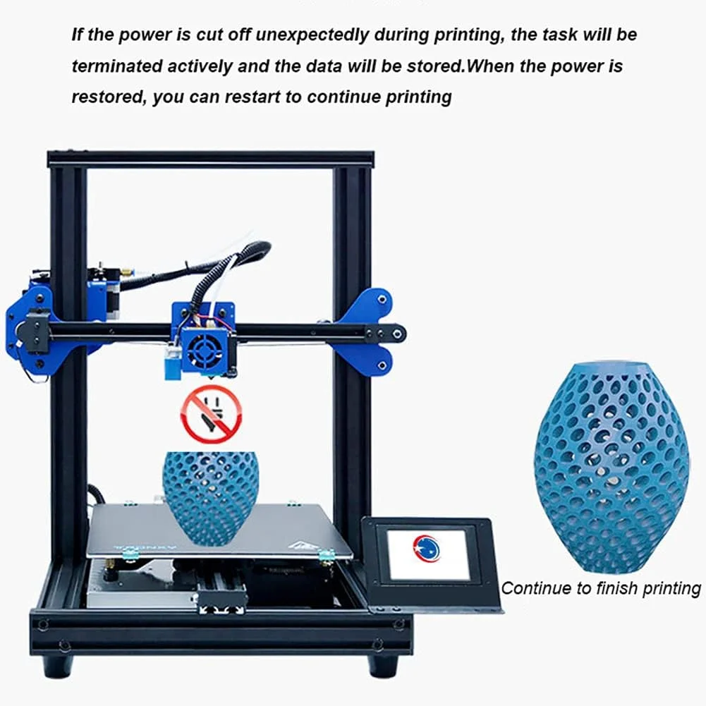 کیت چاپ سه بعدی، کیت چاپ سریع DIY با صفحه لمسی تمام رنگی و عملکرد ادامه چاپ و تراز خودکار، اندازه چاپ 255X255 X 260 میلی متر کیت چاپ سه بعدی، کیت چاپ سریع DIY با صفحه لمسی تمام رنگی و عملکرد ادامه چاپ و تراز خودکار، اندازه چاپ 255X255 X 260 میلی متر