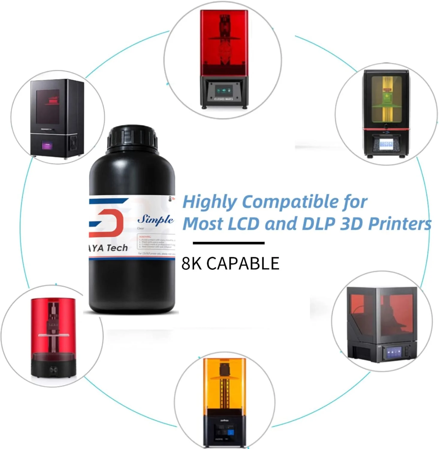 رزین پرینتر سه بعدی قابل شستشو با آب Siraya Tech Simple - کم بو، چاپ آسان، رزین آکوا با دقت بالا 405 نانومتر LCD UV-Curing - ایده آل برای پرینترهای سه بعدی LCD و DLP با قابلیت 8K - مقاوم و شفاف (1 کیلوگرم) رزین پرینتر سه بعدی قابل شستشو با آب Siraya Tech Simple - کم بو، چاپ آسان، رزین آکوا با دقت بالا 405 نانومتر LCD UV-Curing - ایده آل برای پرینترهای سه بعدی LCD و DLP با قابلیت 8K - مقاوم و شفاف (1 کیلوگرم)