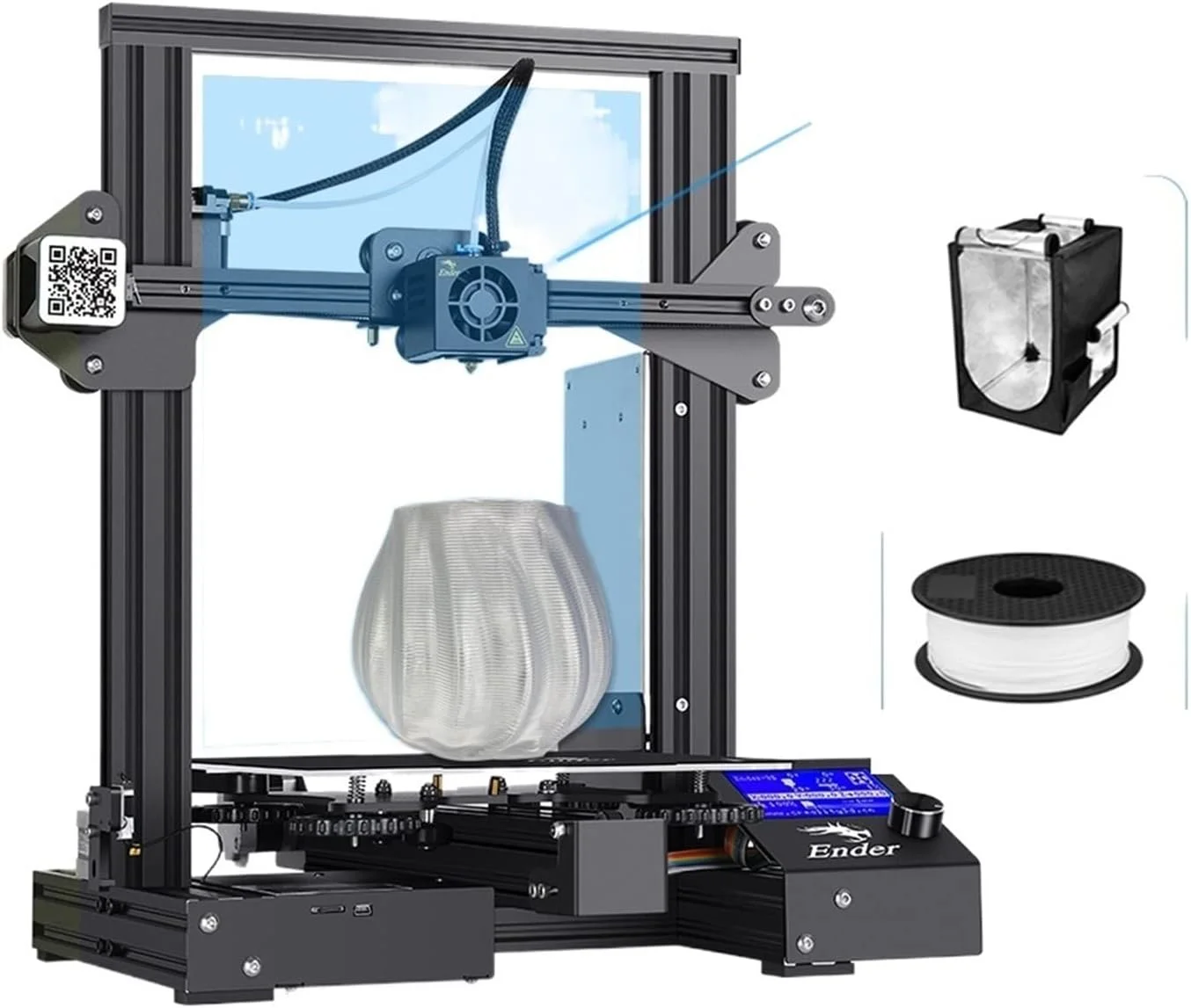 کیت پرینتر سه بعدی DIY با ابعاد چاپ 220 * 220 * 250 میلی متر، اکسترودر MK-8، صفحه ساخت مگنتی و منبع تغذیه MeanWell (رنگ: Ender 3) کیت پرینتر سه بعدی DIY با ابعاد چاپ 220 * 220 * 250 میلی متر، اکسترودر MK-8، صفحه ساخت مگنتی و منبع تغذیه MeanWell (رنگ: Ender 3)