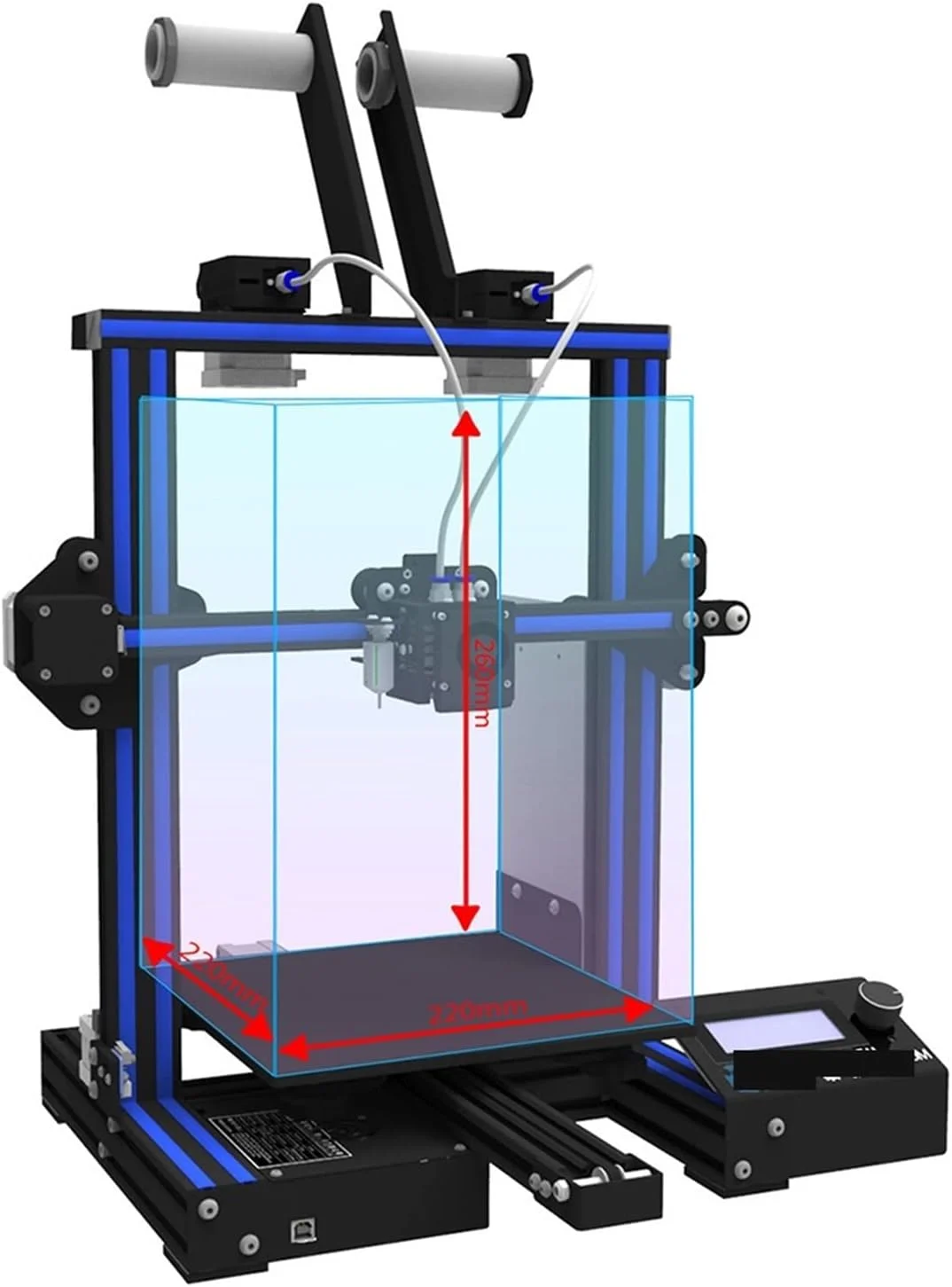 پرینتر سه بعدی RIMOAL A10M، دستگاه چاپ سه بعدی حرفه ای، پرینتر سه بعدی دو اکسترودر DIY، GT2560 V4.0 V4.1B 220 * 220، قابلیت ادامه چاپ پس از قطع برق پرینتر سه بعدی RIMOAL A10M، دستگاه چاپ سه بعدی حرفه ای، پرینتر سه بعدی دو اکسترودر DIY، GT2560 V4.0 V4.1B 220 * 220، قابلیت ادامه چاپ پس از قطع برق