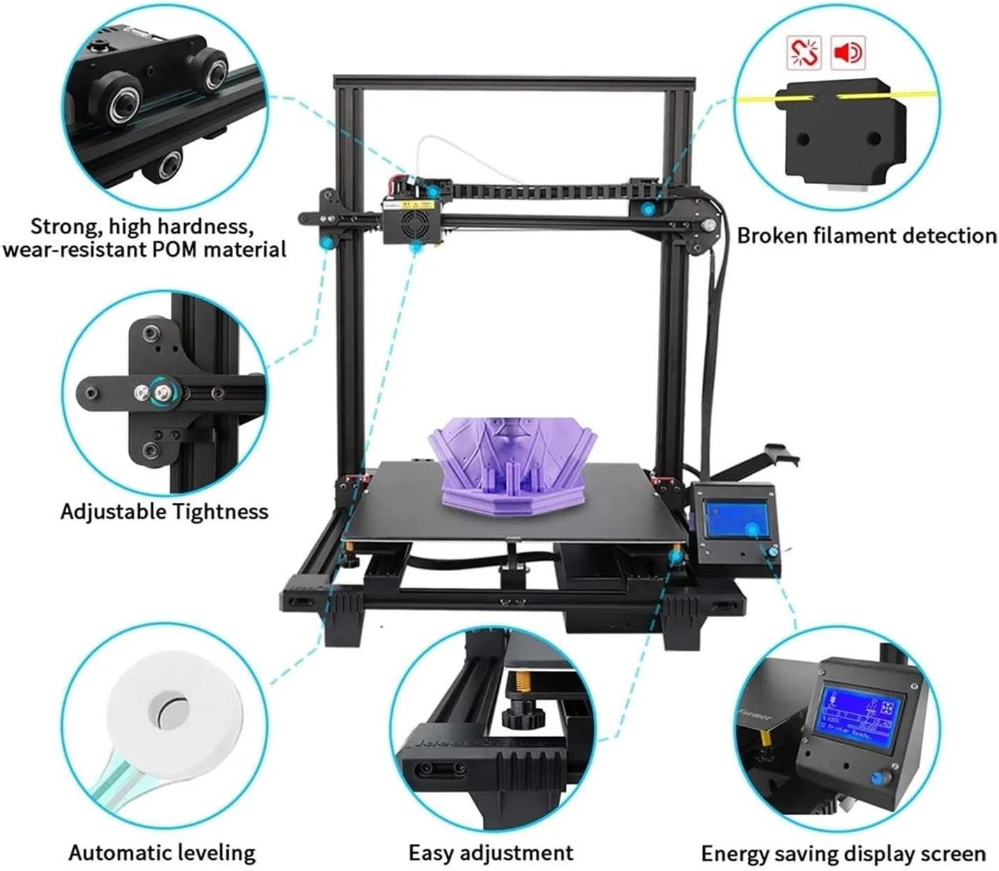 پرینتر سه بعدی RIMOAL FDM با ابعاد 400 * 400 * 450 میلیمتر، محور Y دوگانه Z، صفحه شیشهای حرارتدیده، سطح ساخت بستر گرمایشی، پرینتر سه بعدی صنعتی DIY، تراز خودکار، بدون صدا پرینتر سه بعدی RIMOAL FDM با ابعاد 400 * 400 * 450 میلیمتر، محور Y دوگانه Z، صفحه شیشهای حرارتدیده، سطح ساخت بستر گرمایشی، پرینتر سه بعدی صنعتی DIY، تراز خودکار، بدون صدا