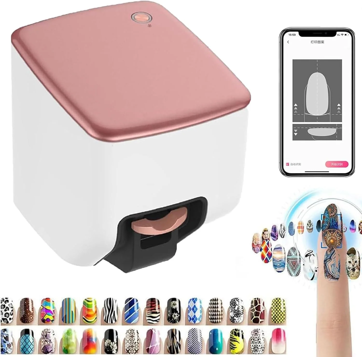 دستگاه چاپ ناخن هوشمند سه بعدی، دستگاه چاپ ناخن دیجیتال موبایل کوچک با کنترل برنامه، دستگاه چاپ برقی کوچک حرفه ای ناخن با عملکرد تشخیص خودکار، برای ناخن های خانگی دستگاه چاپ ناخن هوشمند سه بعدی، دستگاه چاپ ناخن دیجیتال موبایل کوچک با کنترل برنامه، دستگاه چاپ برقی کوچک حرفه ای ناخن با عملکرد تشخیص خودکار، برای ناخن های خانگی