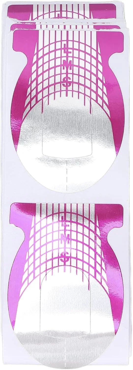 100 عدد فرم طراحی ناخن، استیکر چسبی برای کاشت ناخن، ابزار مانیکور