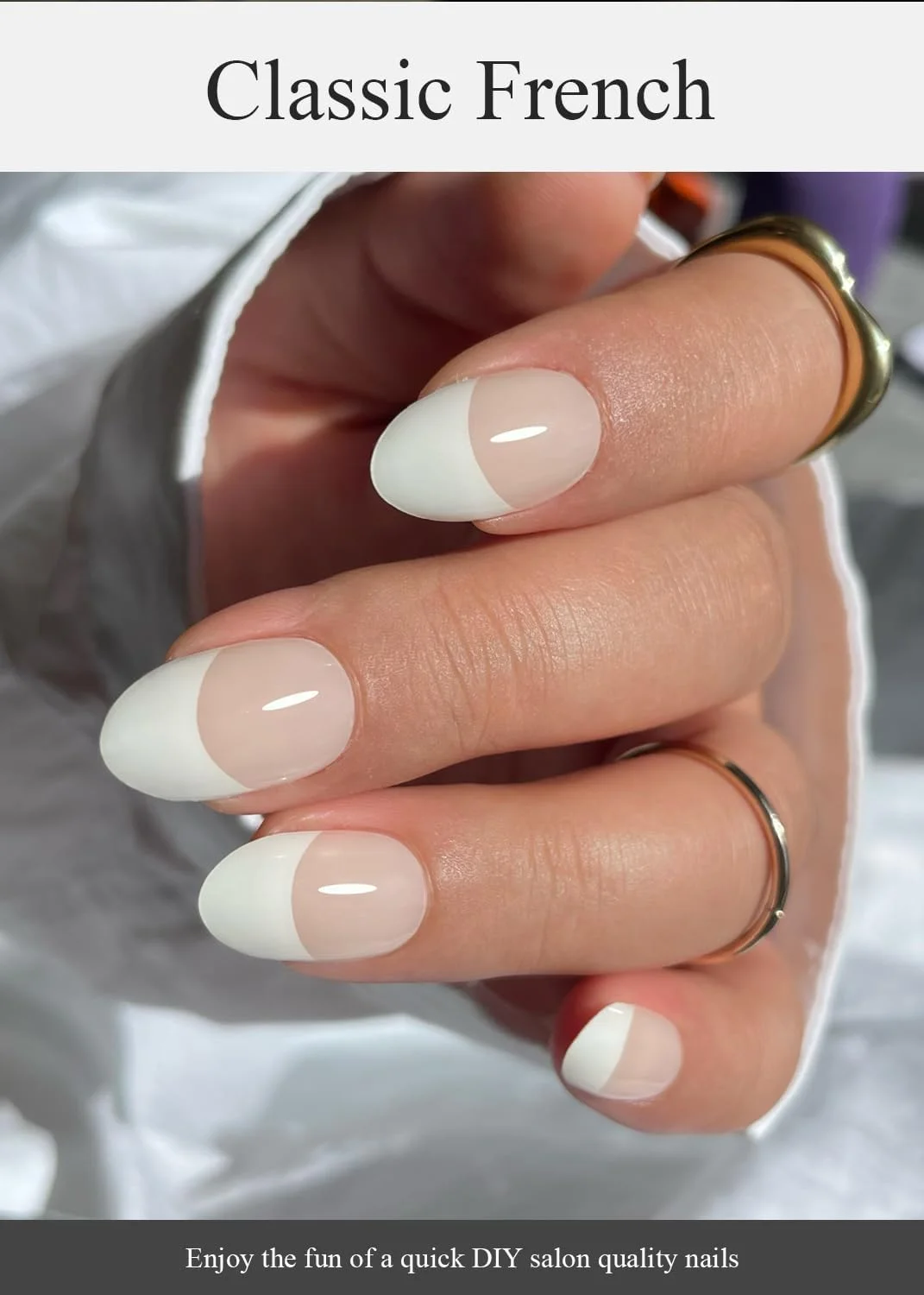 برچسب ناخن ژلی نیمه پخته AutyaMee (فرنچ کلاسیک)، نوک فرنچ سفید، 20 عدد روکش ناخن ژلی، استیکر، نیاز به نور UV، کیفیت سالنی، ماندگاری طولانی برچسب ناخن ژلی نیمه پخته AutyaMee (فرنچ کلاسیک)، نوک فرنچ سفید، 20 عدد روکش ناخن ژلی، استیکر، نیاز به نور UV، کیفیت سالنی، ماندگاری طولانی