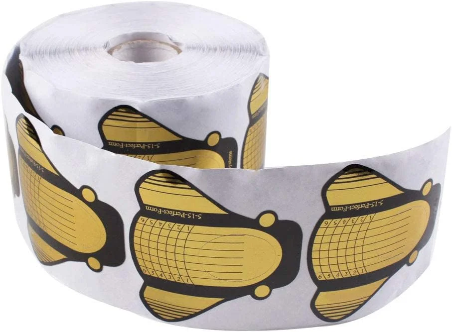 500 عدد/رول فرم ناخن، استیکرهای راهنمای طراحی ناخن برای اکریلیک، ژل یو وی، ابزار مانیکور و اکستنشن ناخن (طلایی) 500 عدد/رول فرم ناخن، استیکرهای راهنمای طراحی ناخن برای اکریلیک، ژل یو وی، ابزار مانیکور و اکستنشن ناخن (طلایی)