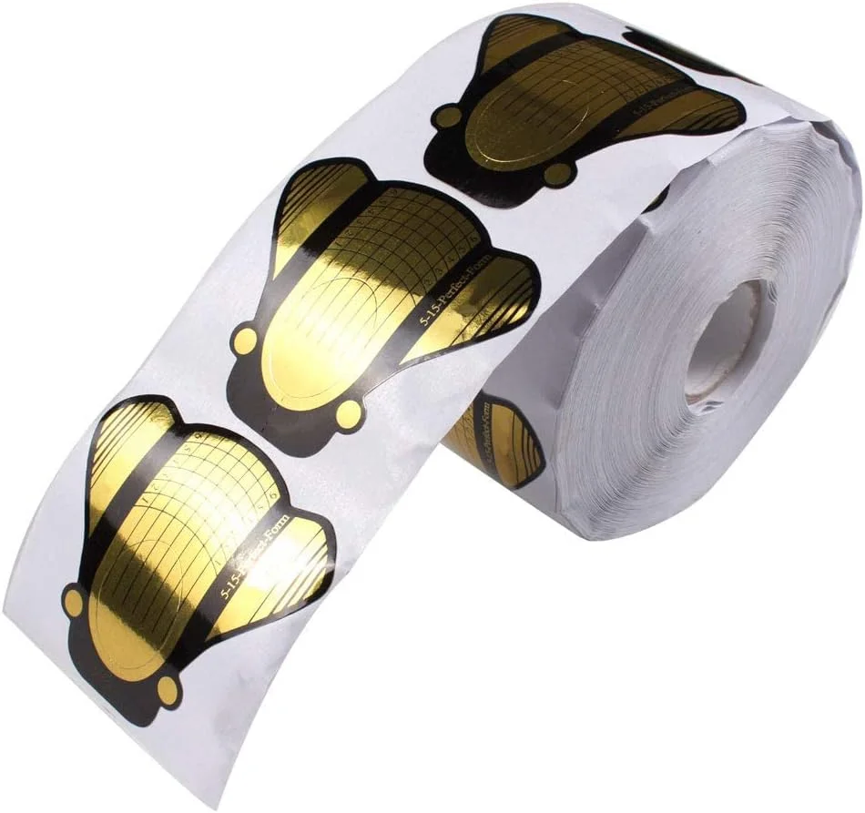 500 عدد/رول فرم ناخن، استیکرهای راهنمای طراحی ناخن برای اکریلیک، ژل یو وی، ابزار مانیکور و اکستنشن ناخن (طلایی) 500 عدد/رول فرم ناخن، استیکرهای راهنمای طراحی ناخن برای اکریلیک، ژل یو وی، ابزار مانیکور و اکستنشن ناخن (طلایی)