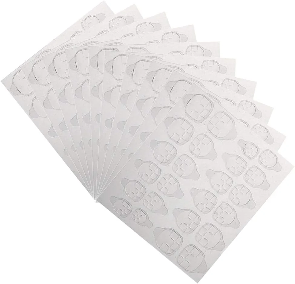 ۱۰ ورق / ۲۴۰ عدد چسب نواری شفاف استیکر طراحی ناخن DIY نوار ناخن دو طرفه لوازم ناخن ابزار اکستنشن ناخن مصنوعی