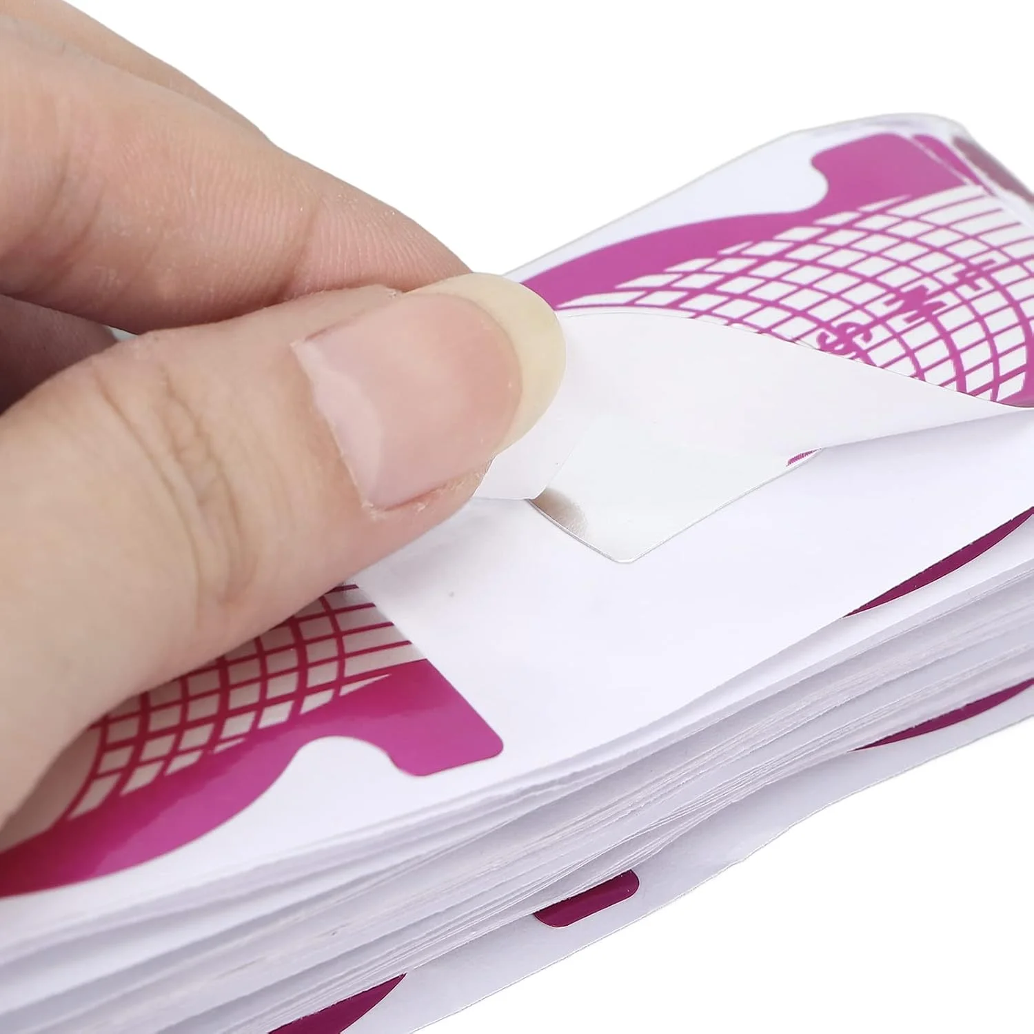 100 عدد فرم طراحی ناخن، استیکر چسبی برای کاشت ناخن، ابزار مانیکور