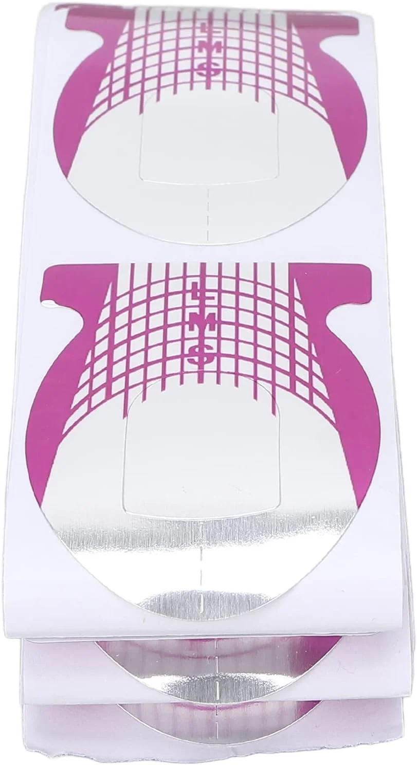 100 عدد فرم طراحی ناخن، استیکر چسبی برای کاشت ناخن، ابزار مانیکور