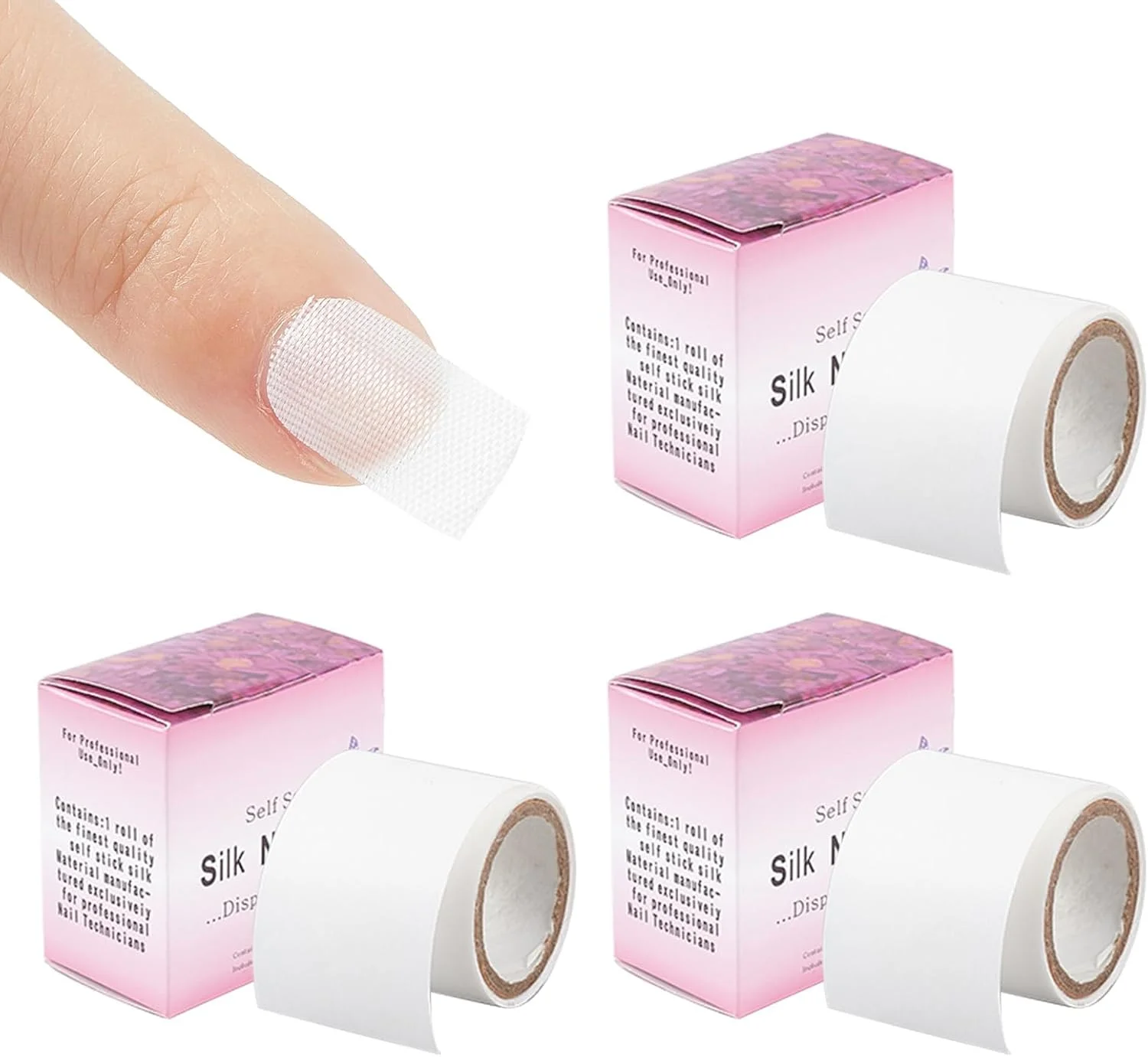برچسب ابریشمی ناخن چسبی KASTWAVE، 3 رول استیکر فایبرگلاس اکستنشن طراحی ناخن، نوار تعمیر نوک ناخن با قابلیت برش آسان، نوک طراحی ناخن چسبی برای فرم ها برچسب ابریشمی ناخن چسبی KASTWAVE، 3 رول استیکر فایبرگلاس اکستنشن طراحی ناخن، نوار تعمیر نوک ناخن با قابلیت برش آسان، نوک طراحی ناخن چسبی برای فرم ها