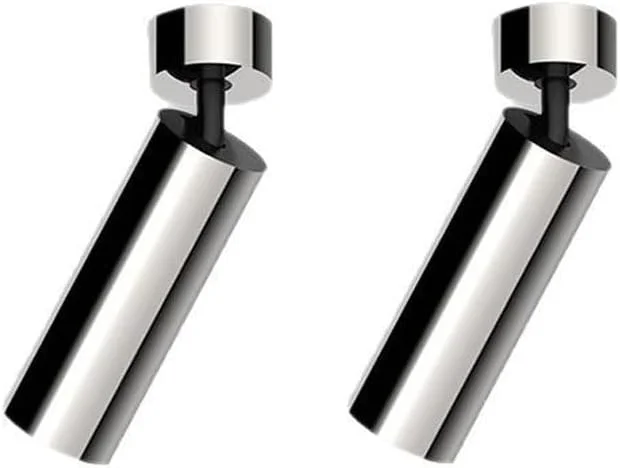 ست دو عددی چراغ سقفی قابل تنظیم نقره ای 10 وات با نور 3000K، چراغ های متمرکز چرخشی 360 درجه + 90 درجه، مناسب برای گالری، روشنایی تصاویر و آثار هنری