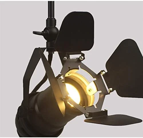 چراغ سقفی وینتیج FengYue، چراغ نقطه ای E27، چراغ دیواری/سقفی صنعتی، چراغ آویز فلزی قابل تنظیم برای تئاتر، استیج، ویترین فروشگاه، صنعت