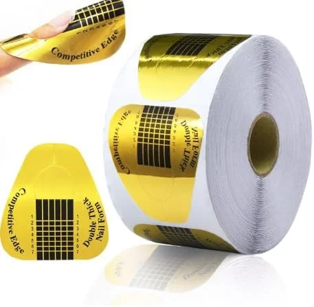 برچسب های فرم کاشت ناخن حرفه ای، طلایی، 500 عدد، سایز بزرگ برچسب های فرم کاشت ناخن حرفه ای، طلایی، 500 عدد، سایز بزرگ