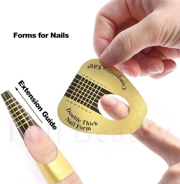 برچسب های فرم کاشت ناخن حرفه ای، طلایی، 500 عدد، سایز بزرگ برچسب های فرم کاشت ناخن حرفه ای، طلایی، 500 عدد، سایز بزرگ