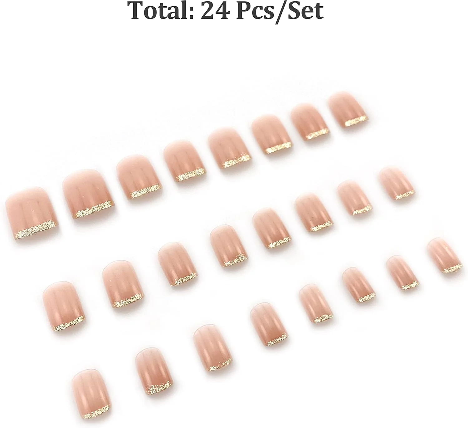 ناخن مصنوعی اکستنشن سانکیزرز (بسته 24 عددی) ناخن های مصنوعی فرانسوی بادوام، ست کامل ناخن های مصنوعی اکریلیک با برچسب های چسب ناخن و سوهان ناخن (مدل D)