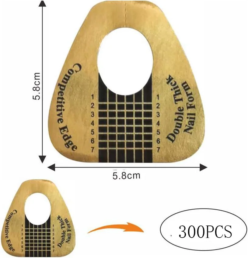 300 عدد فرم ناخن اکریلیک، فرم های طلایی برای اکستنشن ناخن، فرم های خودچسب دوگانه برای تیپ های ناخن پلی ژل، راهنمای برچسب های ناخن ژل نعل اسبی برای پلی ژل/اکستنشن/قالب های ناخن، مناسب برای سالن ناخن 300 عدد فرم ناخن اکریلیک، فرم های طلایی برای اکستنشن ناخن، فرم های خودچسب دوگانه برای تیپ های ناخن پلی ژل، راهنمای برچسب های ناخن ژل نعل اسبی برای پلی ژل/اکستنشن/قالب های ناخن، مناسب برای سالن ناخن