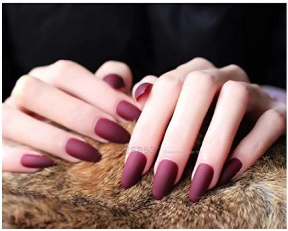 ویکسون اینترنشنال، ناخن مصنوعی مات 24 عددی، نوک بلند، رنگ خالص، تراشه مصنوعی، فرنچ، لوازم جانبی اکستنشن ناخن، ناخن مصنوعی قابل استفاده مجدد با 1 برگه استیکر چسب ناخن