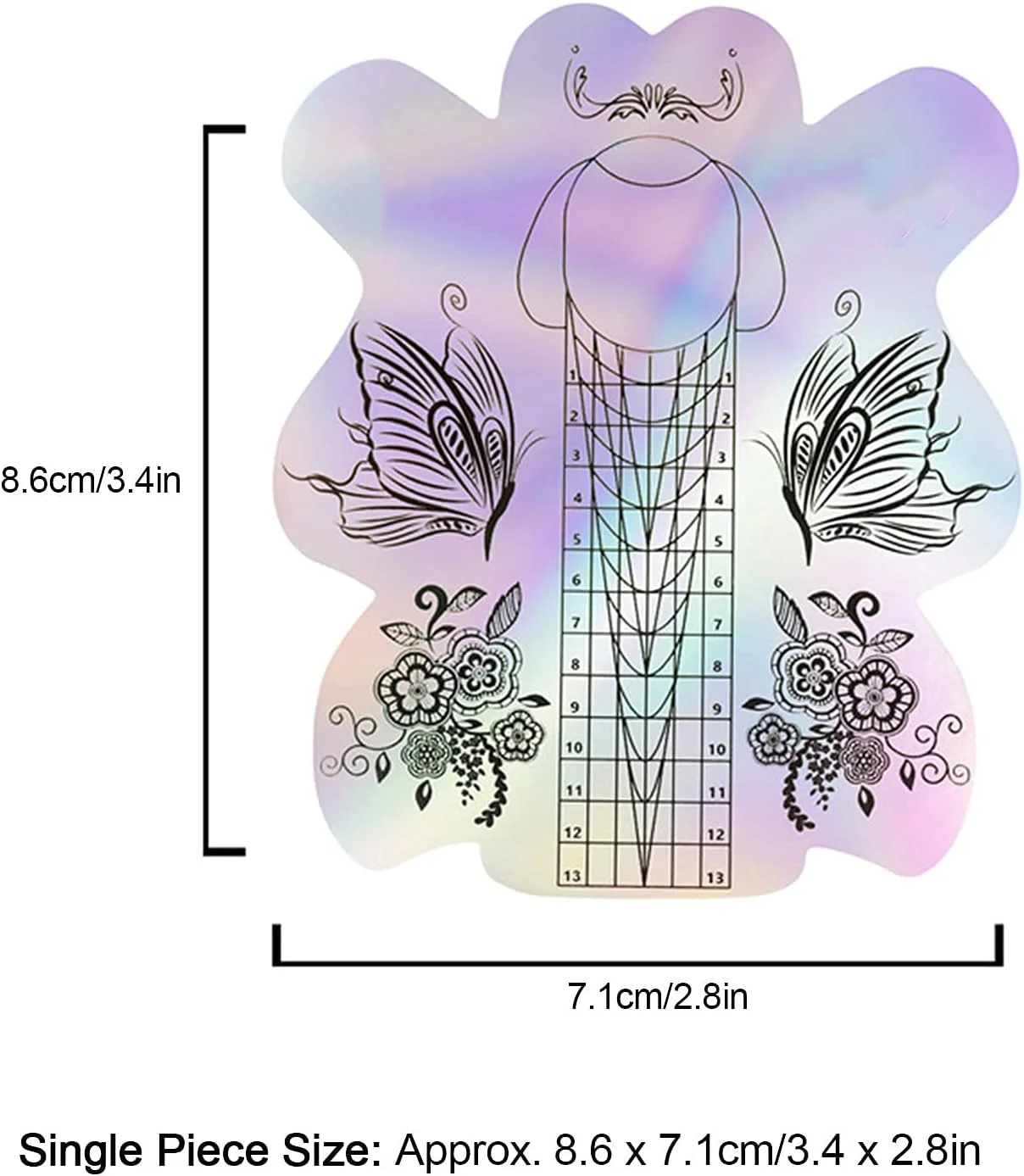 300 عدد استیکر ضخیم خود چسب برای طراحی ناخن، فرم های زیبای ژل ناخن برای بانوان 300 عدد استیکر ضخیم خود چسب برای طراحی ناخن، فرم های زیبای ژل ناخن برای بانوان