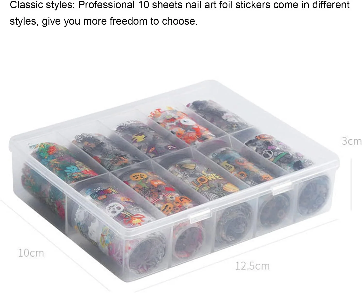10 ورق استیکر انتقال فویل طراحی ناخن، لوازم طراحی ناخن، برگردان فویل، دکوراسیون برچسب ناخن برای طراحی DIY ژل اکستنشن ناخن پلی برای بانوان