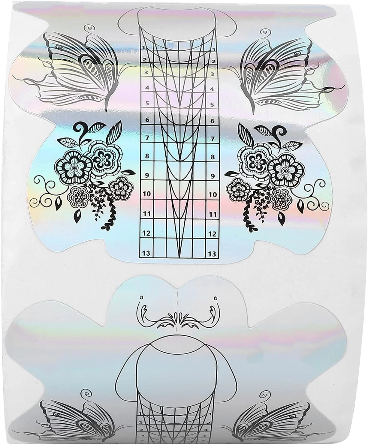 300 عدد استیکر ضخیم خود چسب برای طراحی ناخن، فرم های زیبای ژل ناخن برای بانوان 300 عدد استیکر ضخیم خود چسب برای طراحی ناخن، فرم های زیبای ژل ناخن برای بانوان